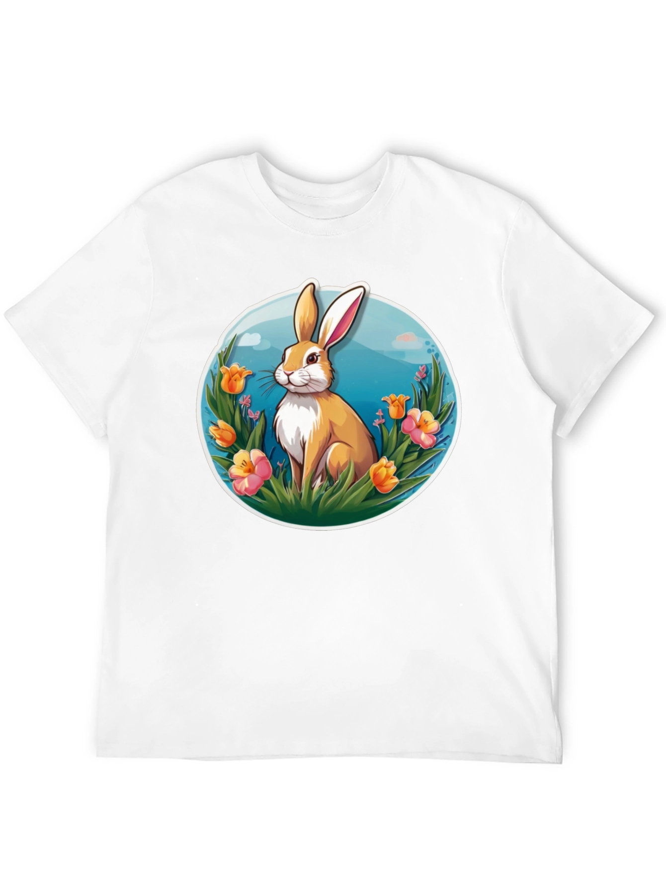 Easter Bunny Graphic T-Shirt - Black