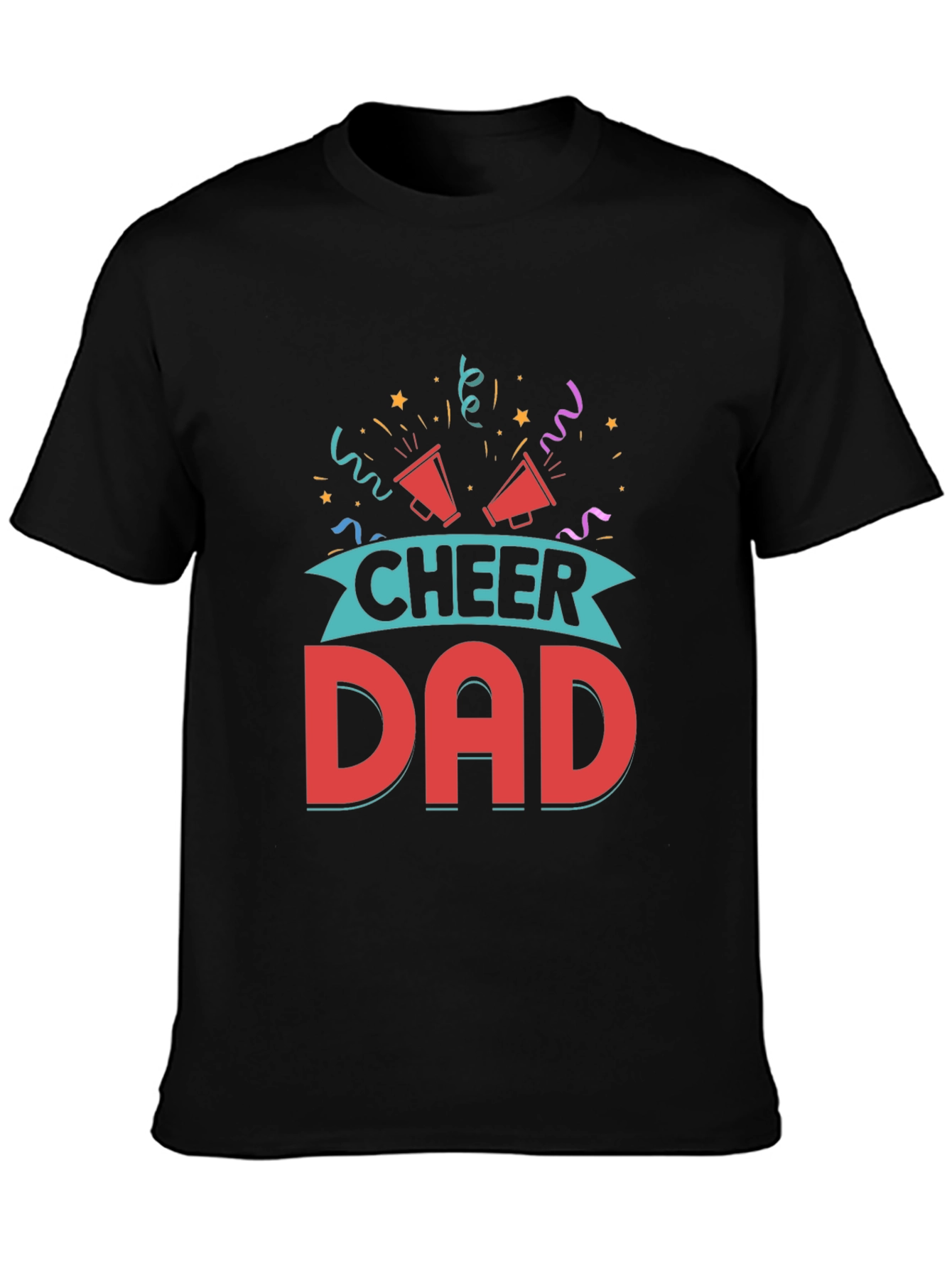 Cheer Dad Graphic Tee - Black Cotton