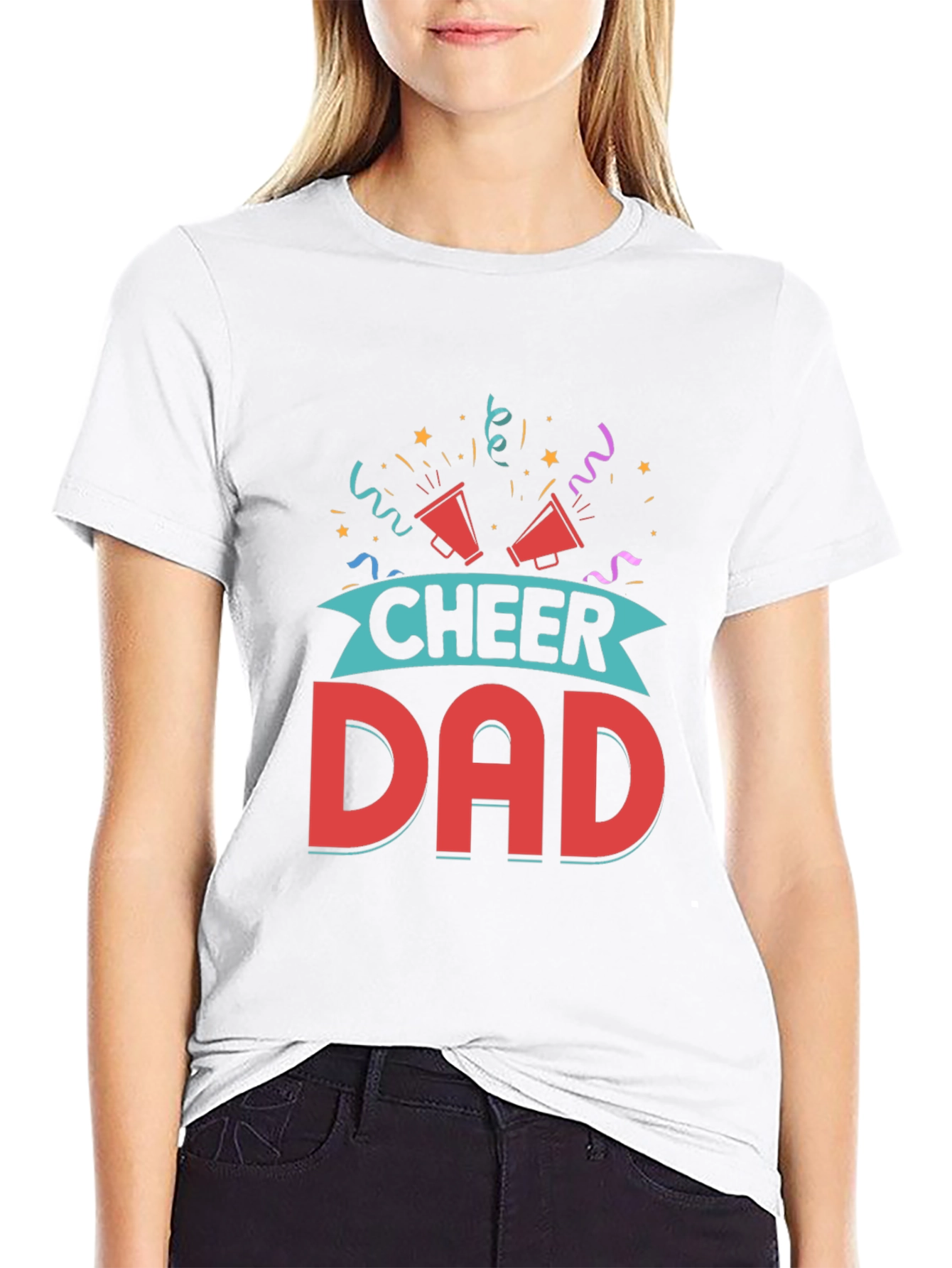 Cheer Dad Graphic Tee - Black Cotton