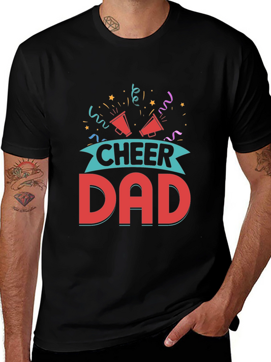 Cheer Dad Graphic Tee - Black Cotton