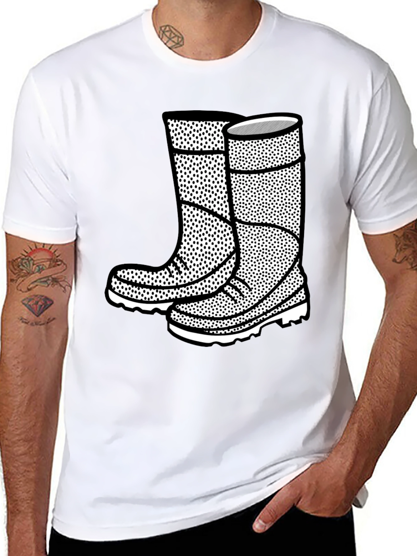 Graphic Tee: Rain Boots Design