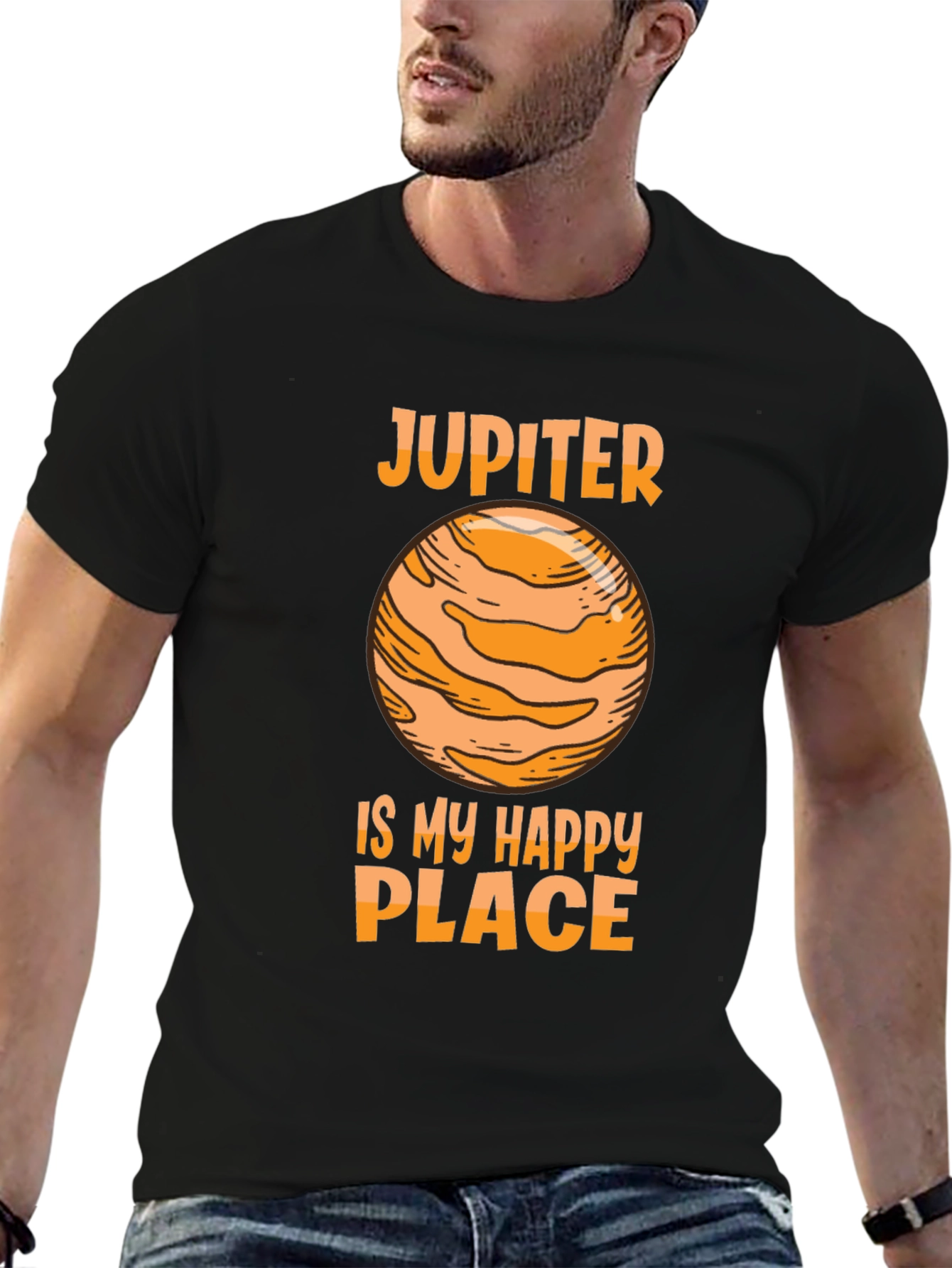 Jupiter Is My Happy Place T-Shirt - Black