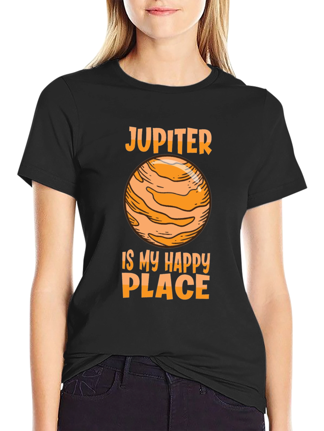 Jupiter Is My Happy Place T-Shirt - Black