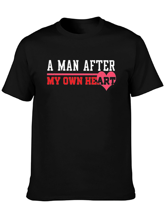 A Man After My Own Heart Black Graphic Tee
