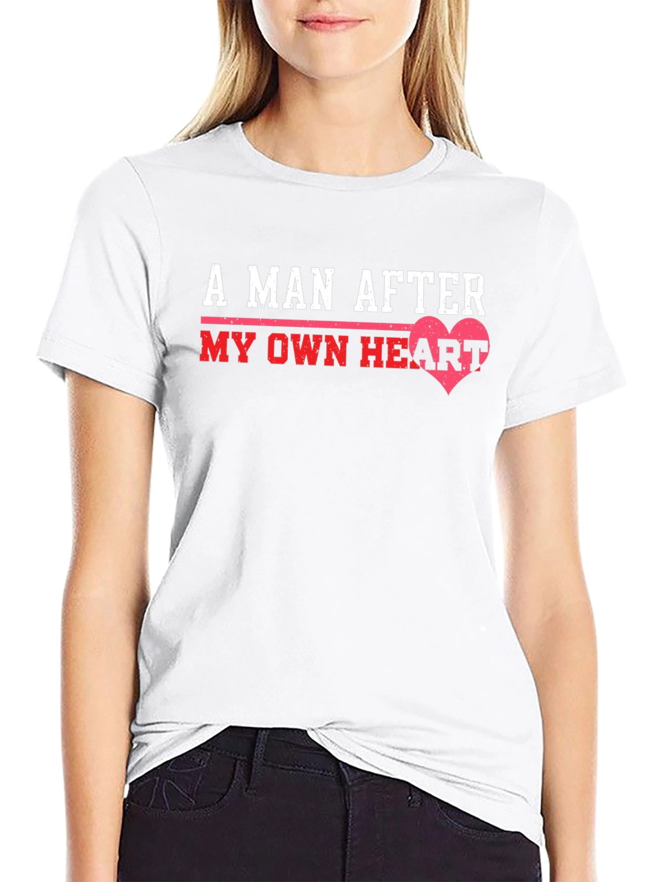 A Man After My Own Heart Black Graphic Tee