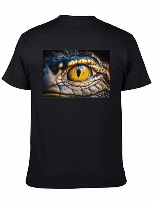 Crocodile Eye Graphic T-Shirt - Unique Animal Print