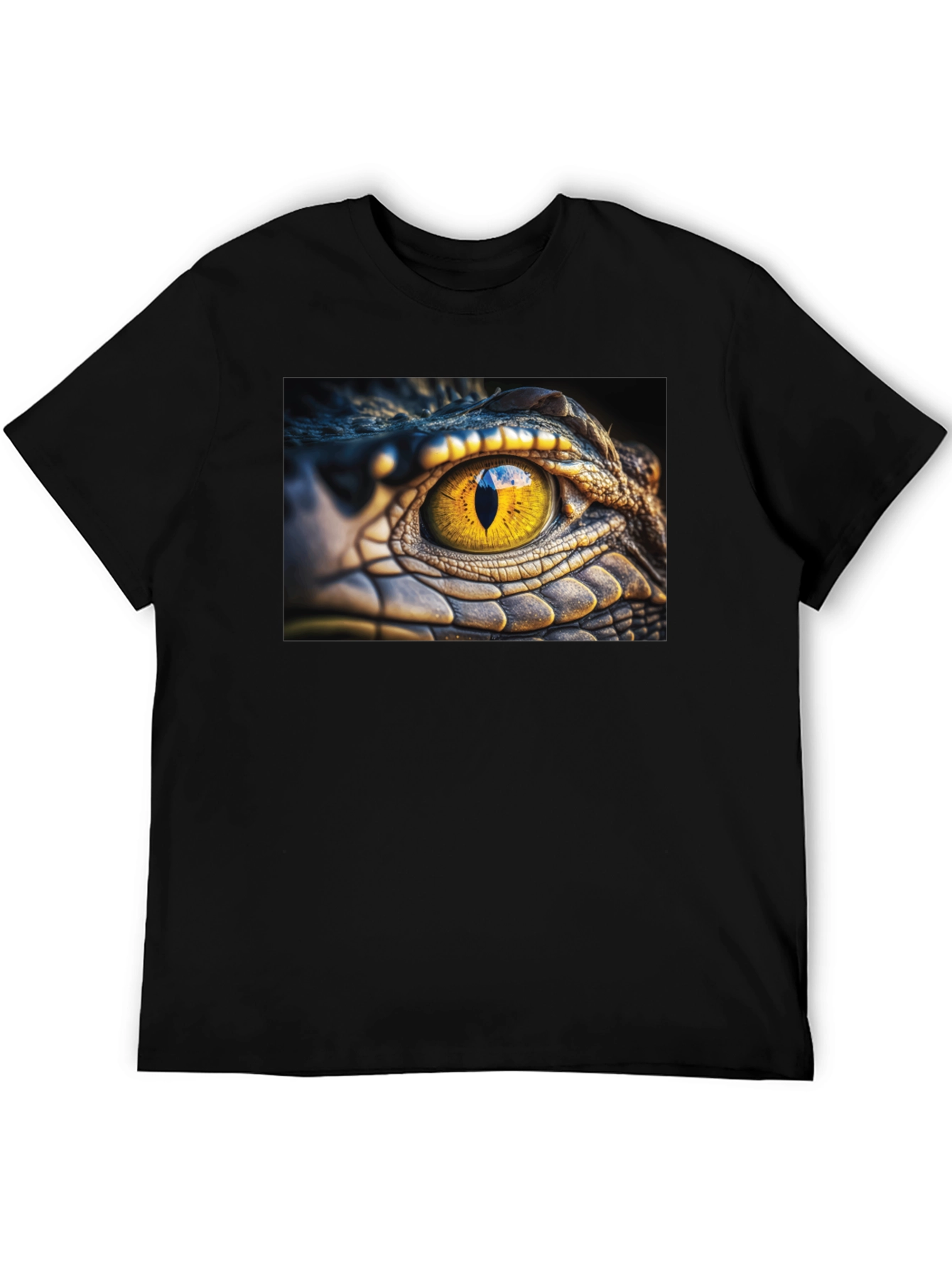 Crocodile Eye Graphic T-Shirt - Unique Animal Print