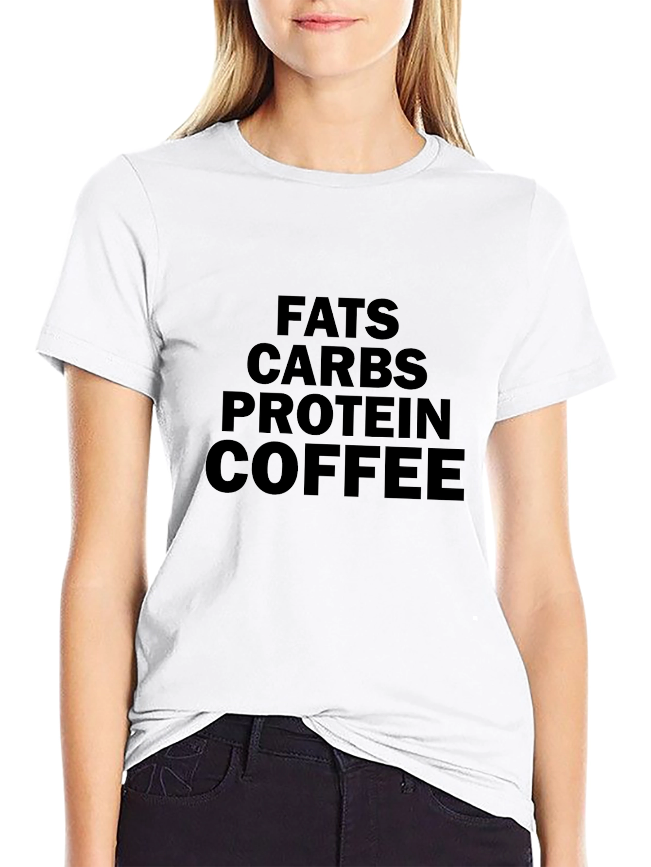 Fats Carbs Protein Coffee Graphic T-Shirt
