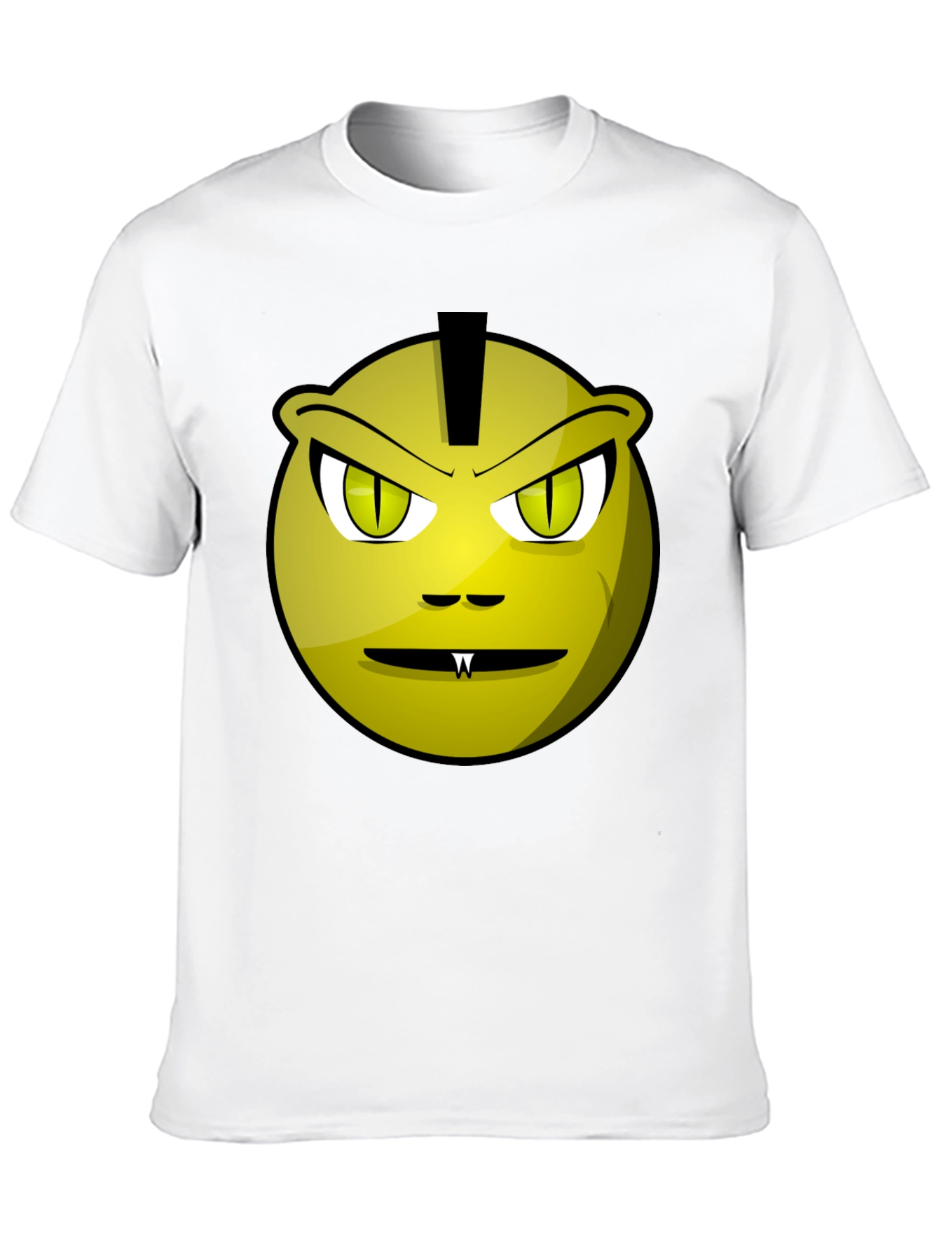 Funny Monster Face Graphic Tee - Black