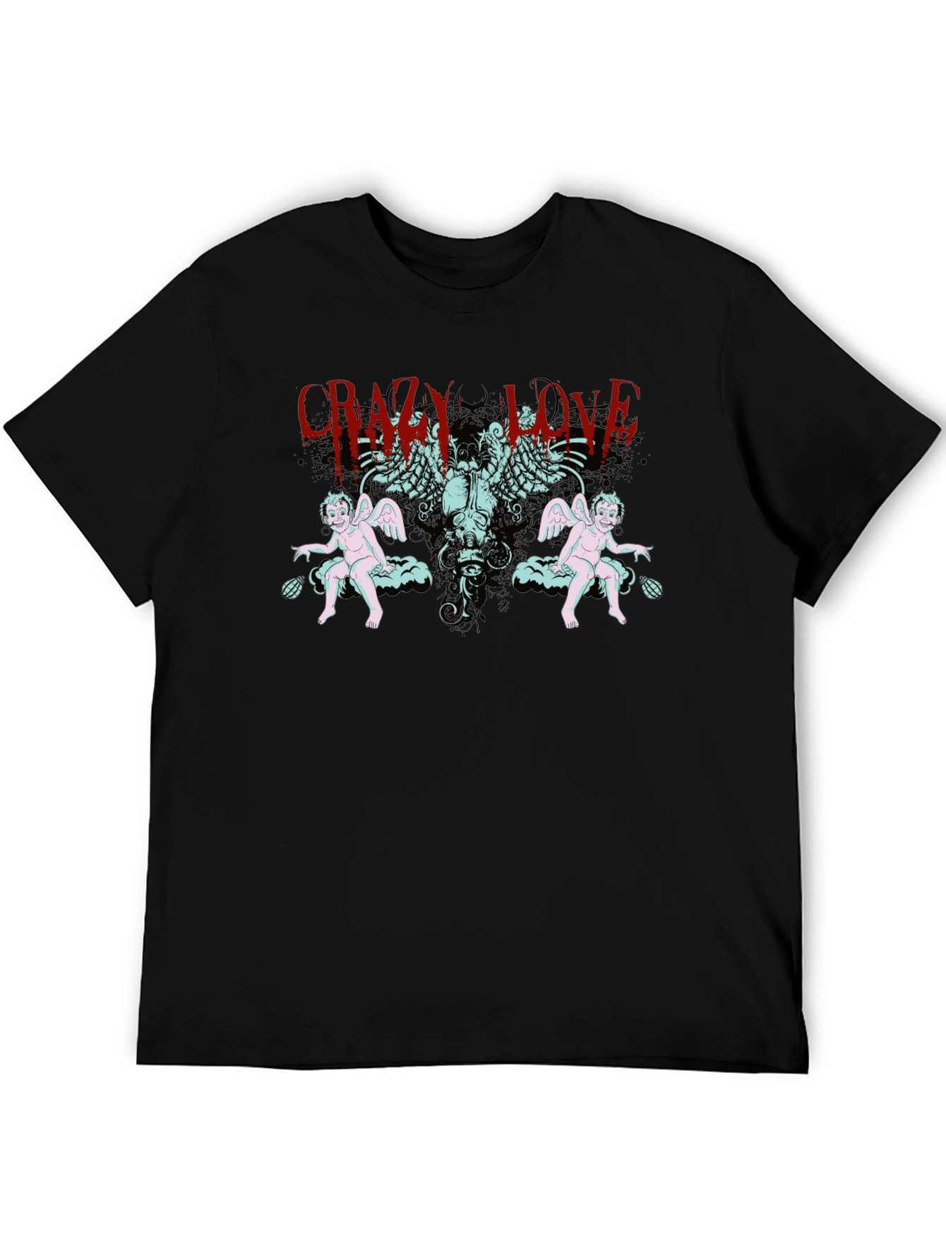 Crazy Love Graphic Tee - Skull & Cherubs