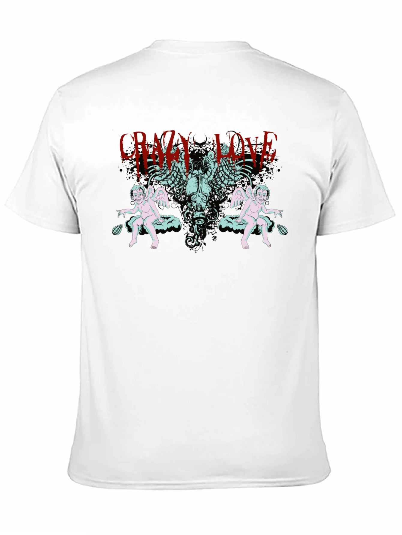 Crazy Love Graphic Tee - Skull & Cherubs