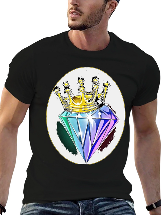 Diamond King Graphic Tee - Stylish Black Shirt