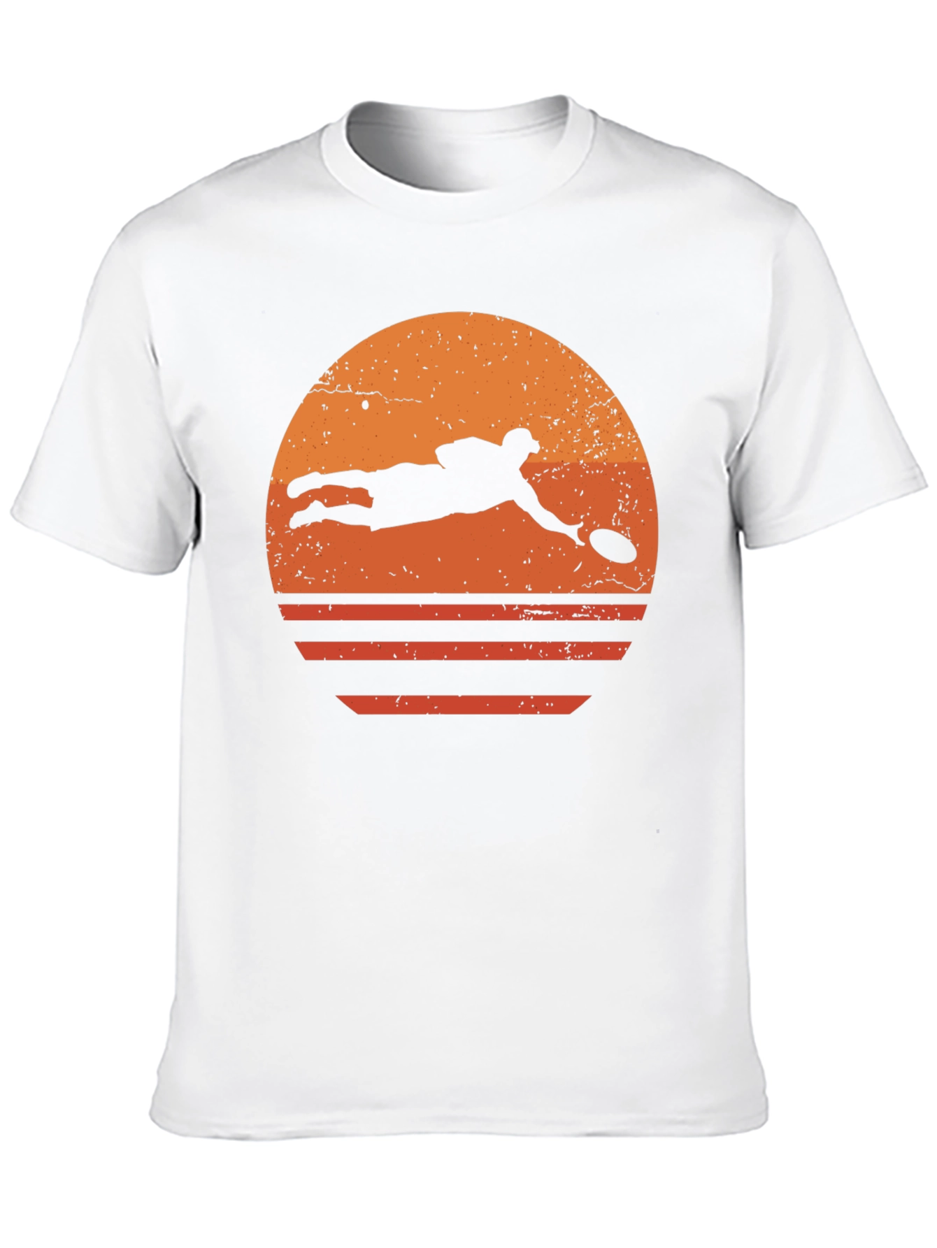 Retro Ultimate Frisbee Sunset T-Shirt