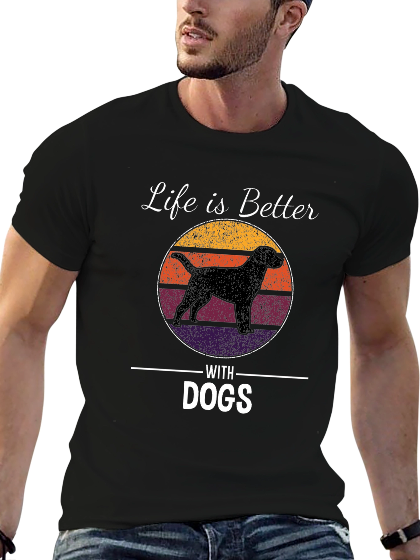 Life is Better with Dogs Graphic T-Shirt