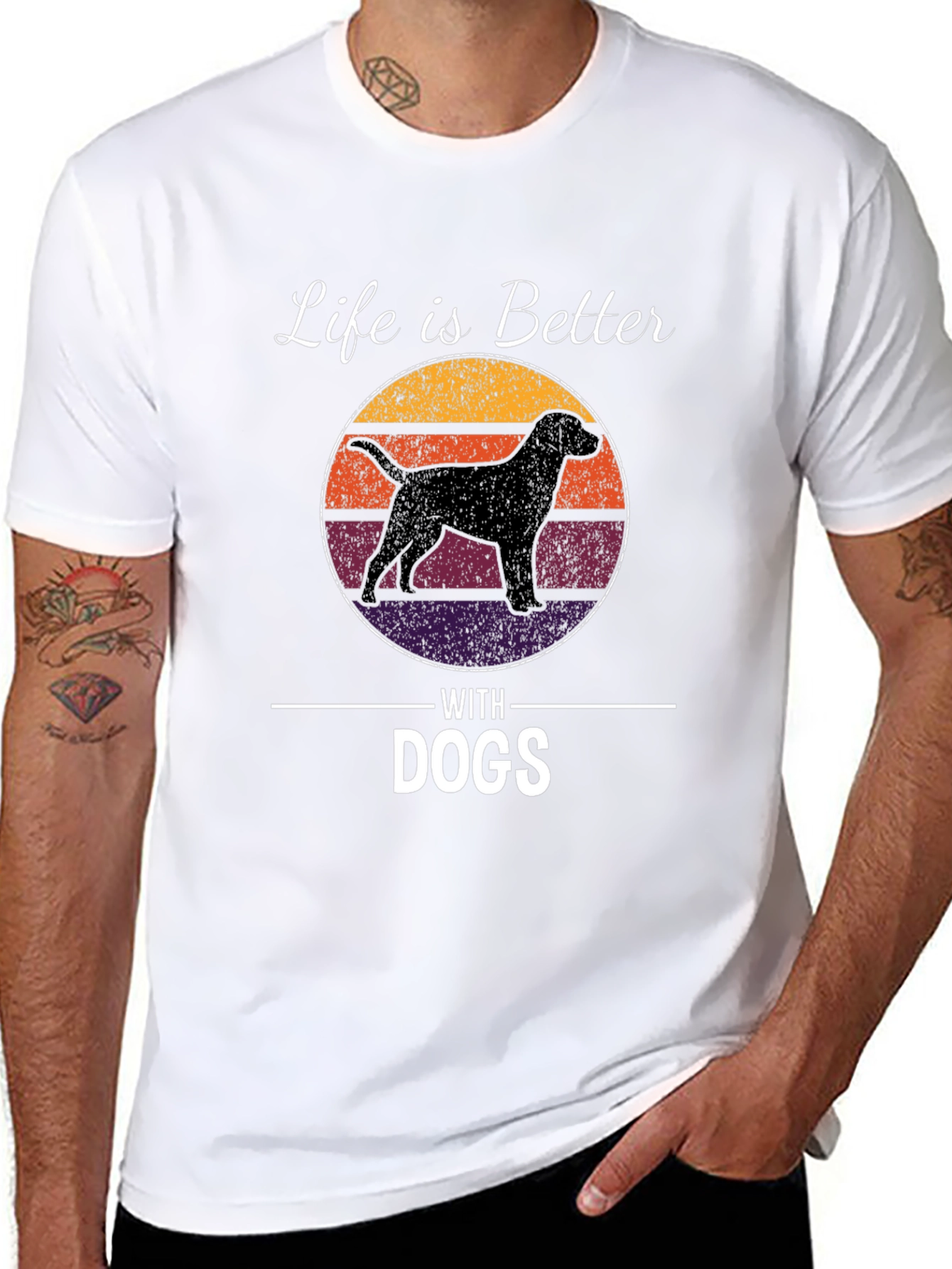 Life is Better with Dogs Graphic T-Shirt