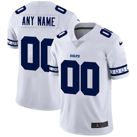 Custom1 Indianapolis Colts White Team Logo Vapor Limited Jerseys Stitched American Football Jerseys