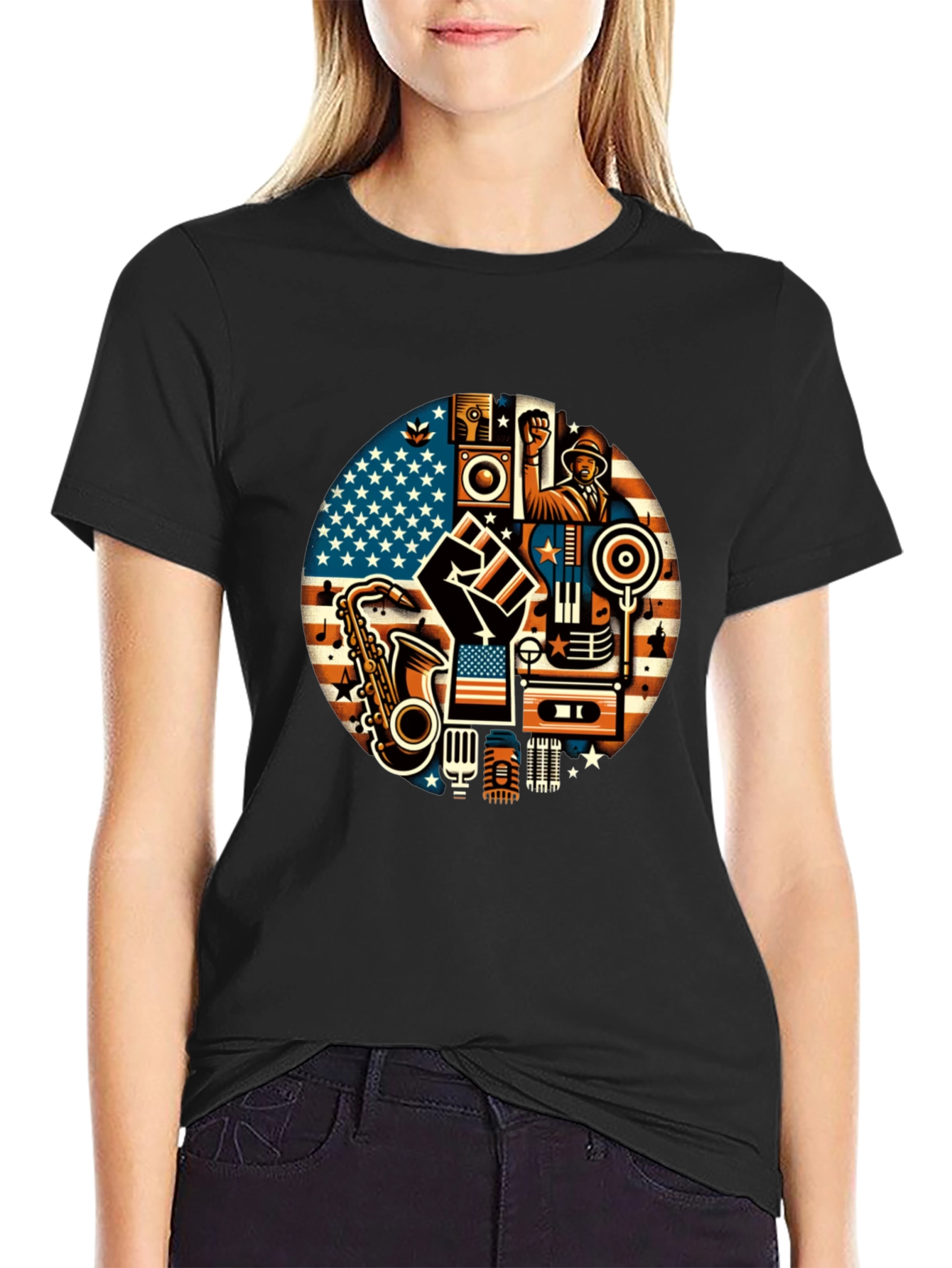Music & Unity Graphic T-Shirt