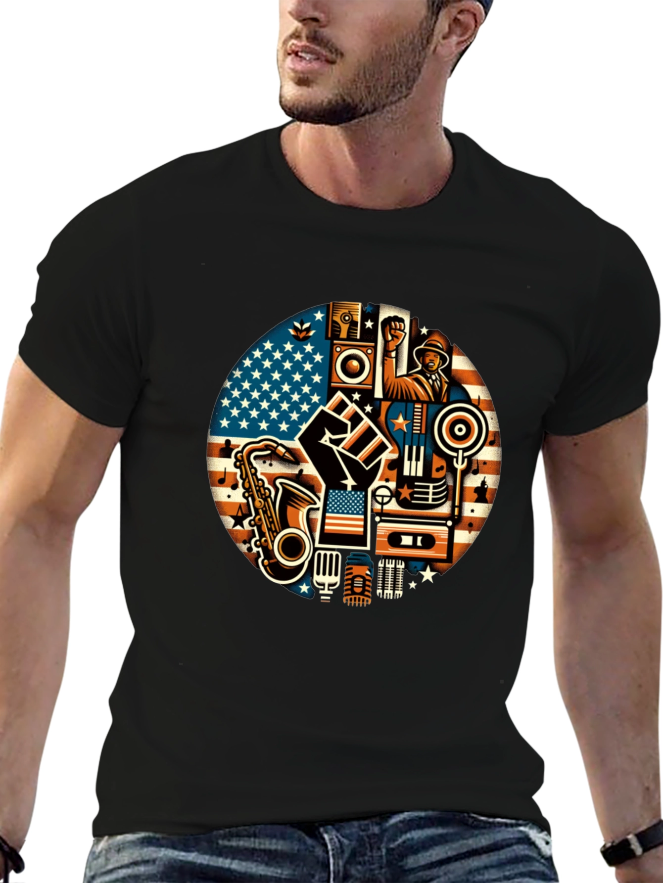 Music & Unity Graphic T-Shirt
