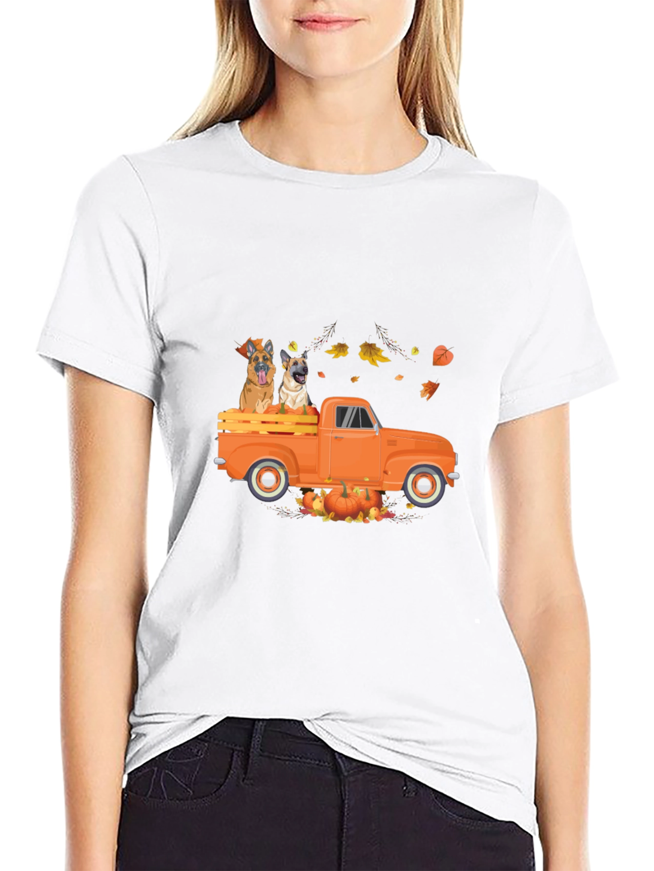 Dog in Truck Fall T-Shirt