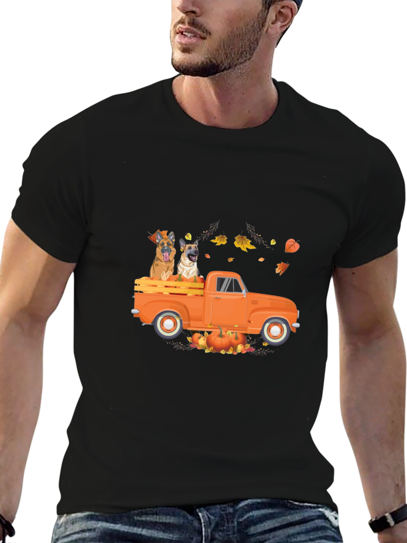 Dog in Truck Fall T-Shirt