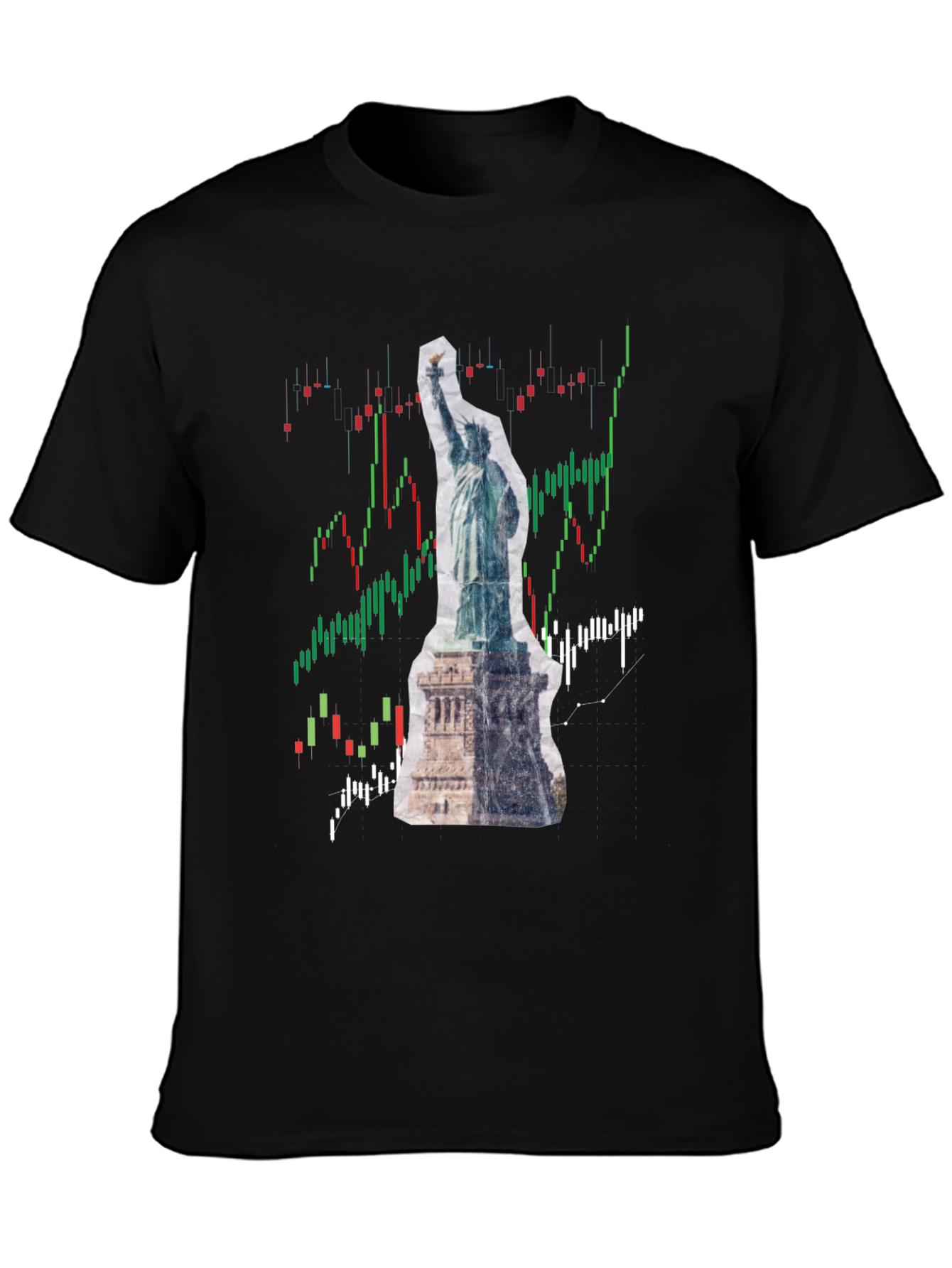 Statue of Liberty Stock Chart Graphic Tee