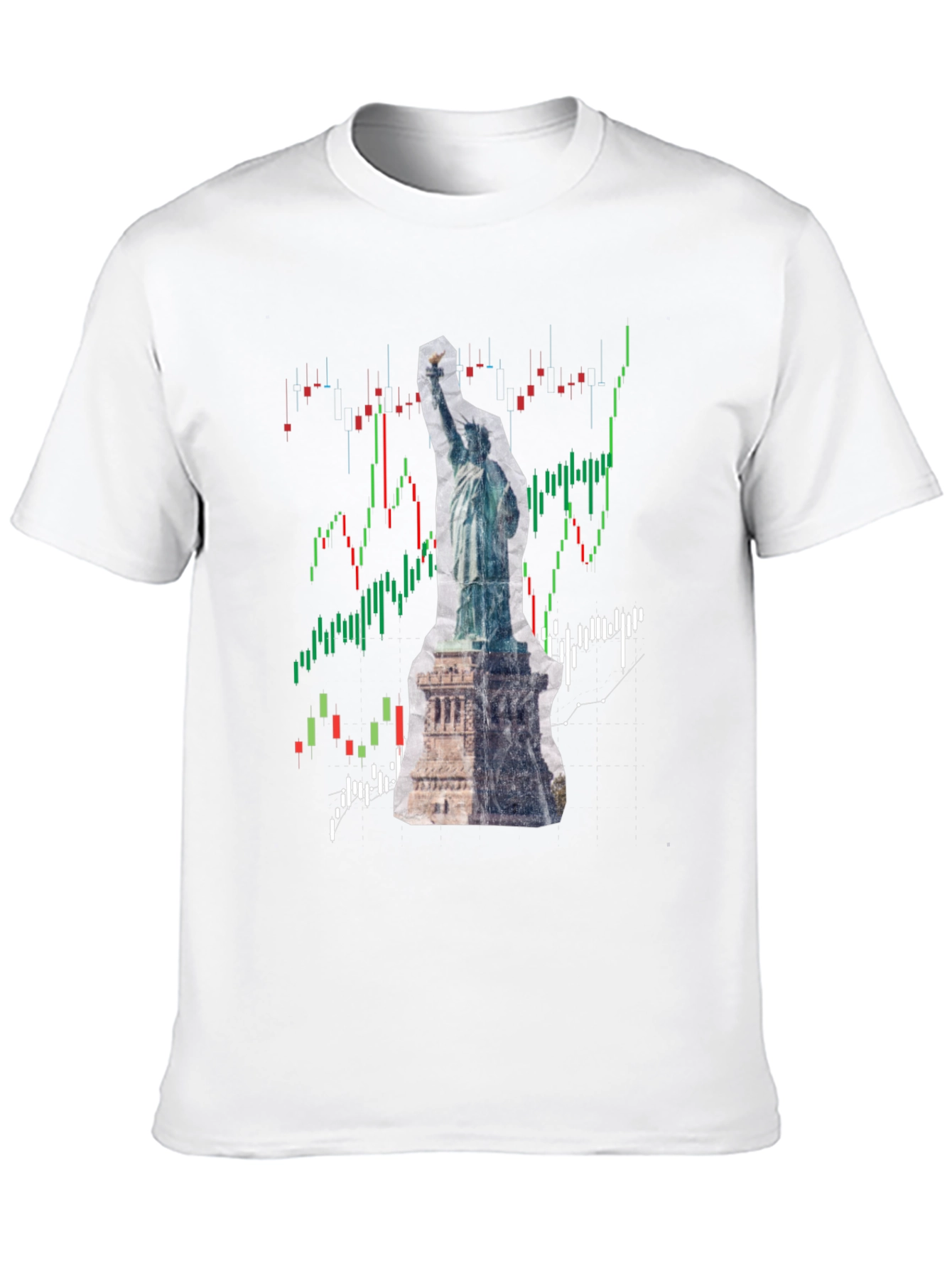 Statue of Liberty Stock Chart Graphic Tee