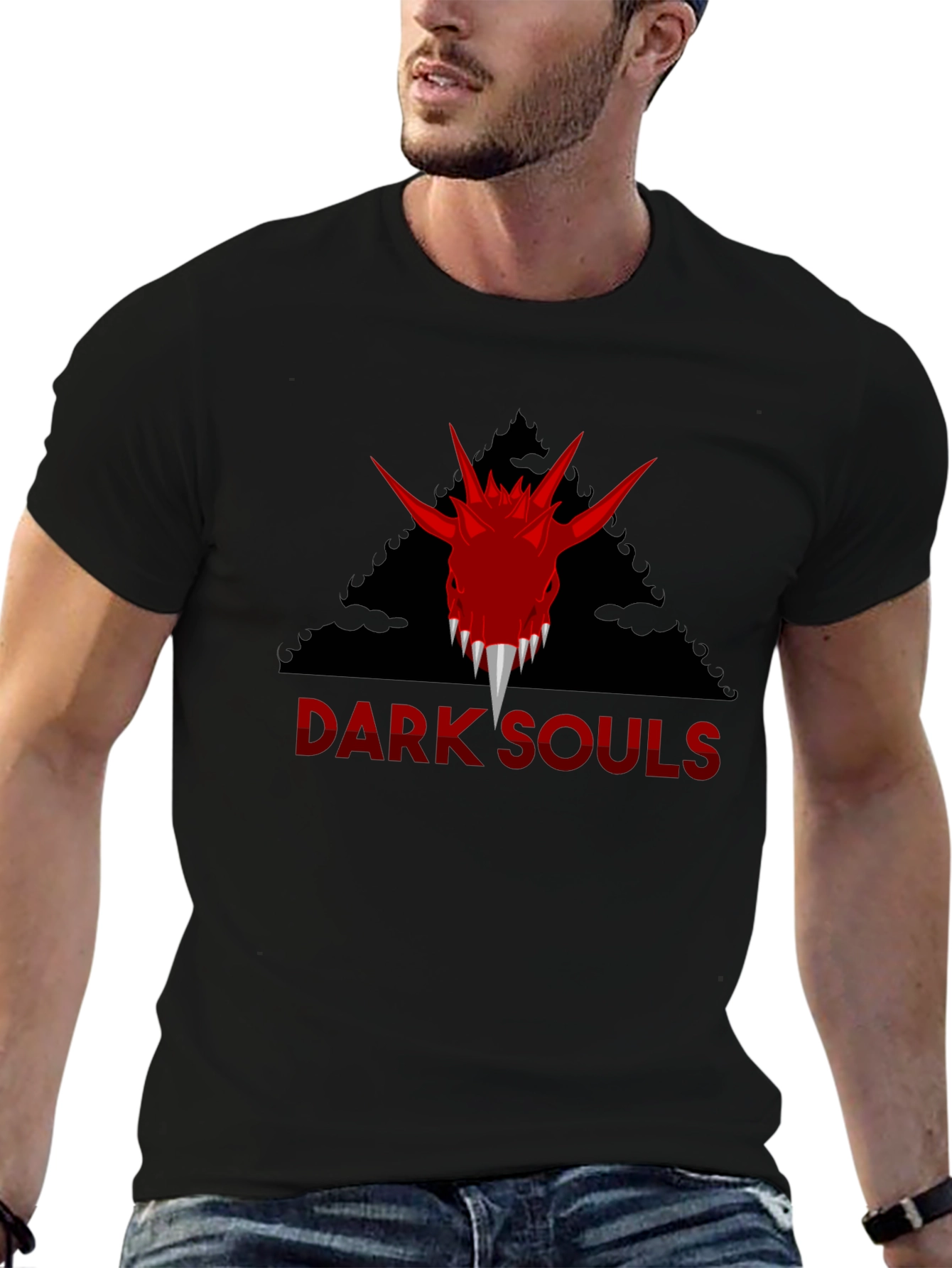 Dark Souls Graphic Tee - Dragon and Logo