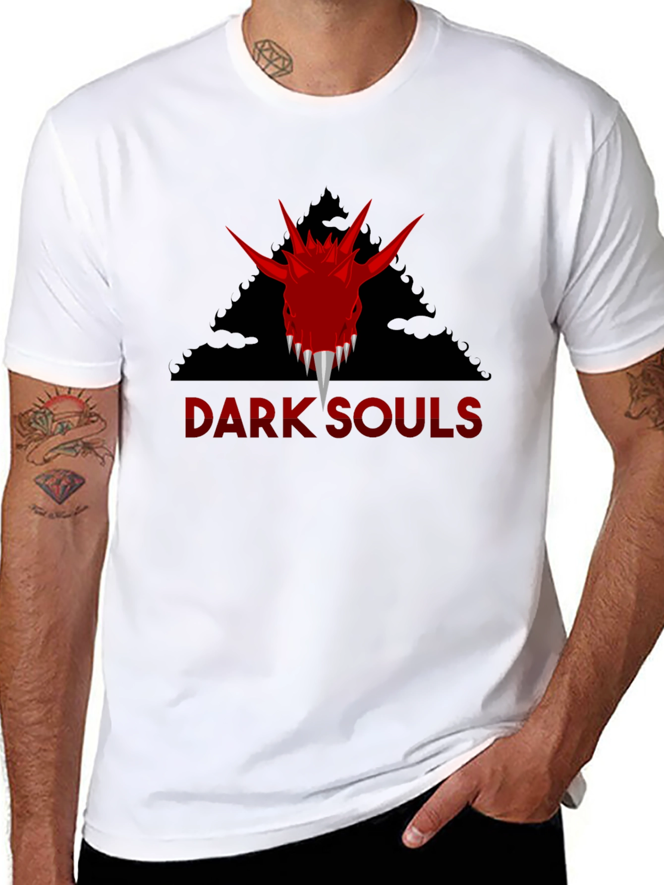 Dark Souls Graphic Tee - Dragon and Logo