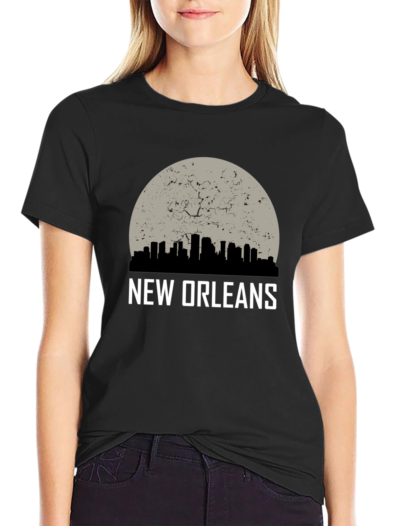 New Orleans Skyline Graphic Tee - Black