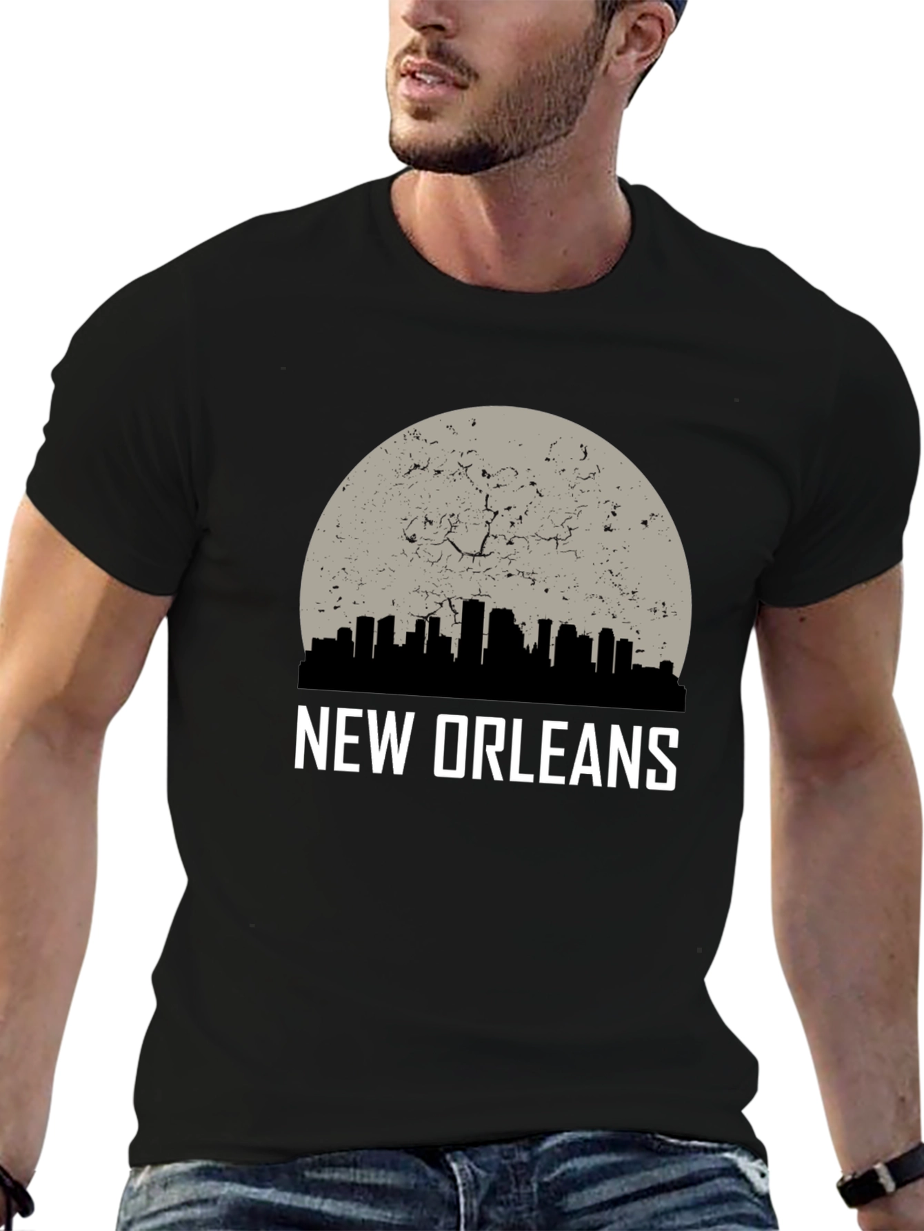 New Orleans Skyline Graphic Tee - Black