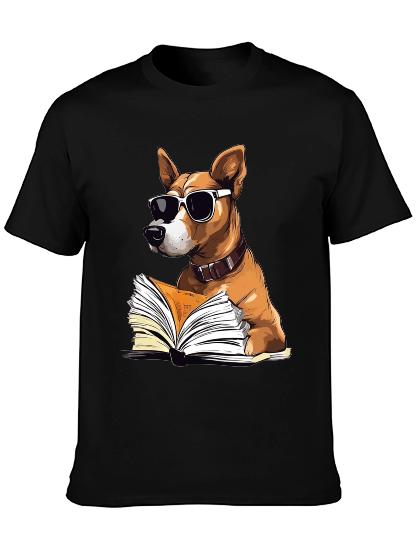 Cool Dog Reading T-Shirt - Book Lover Tee