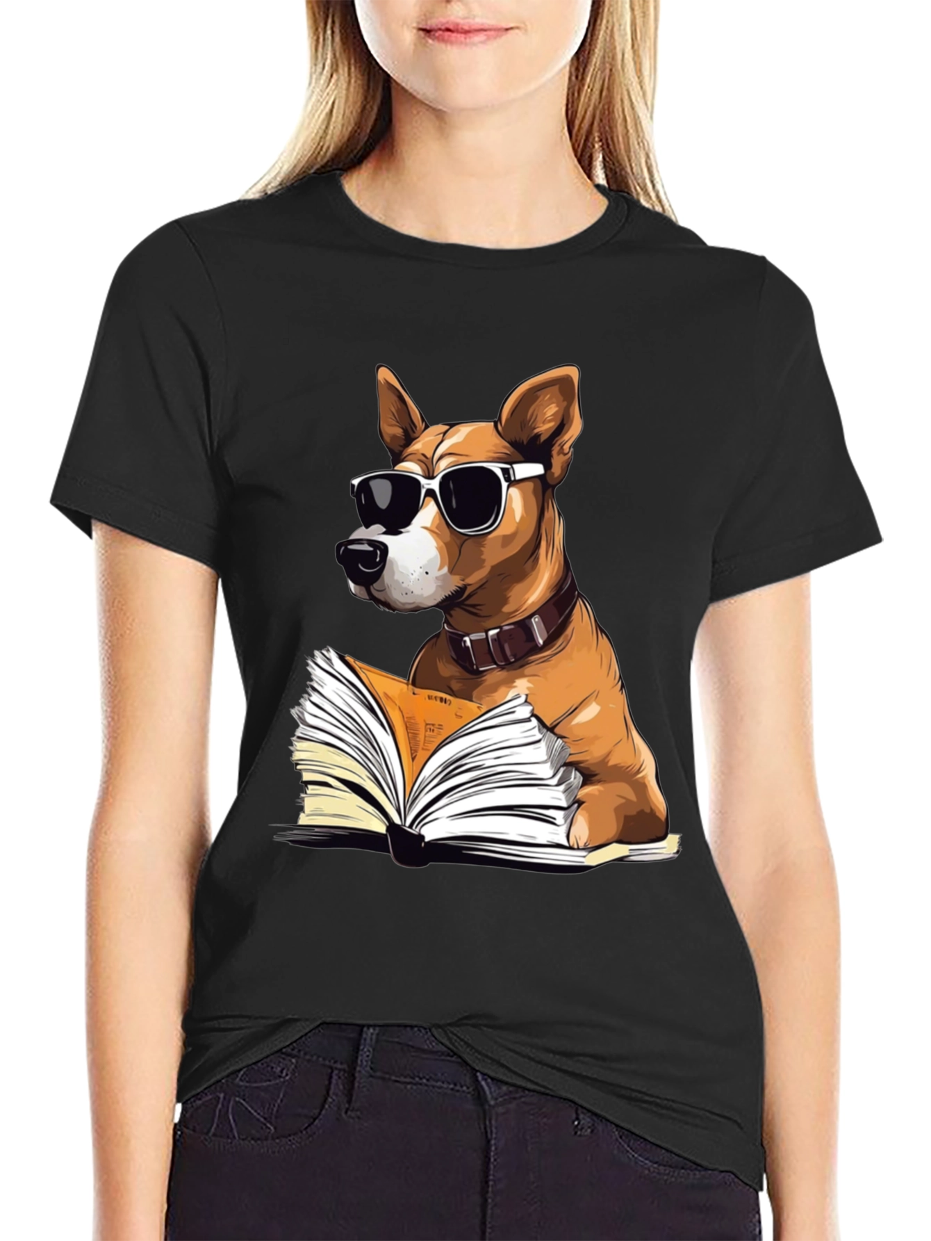 Cool Dog Reading T-Shirt - Book Lover Tee