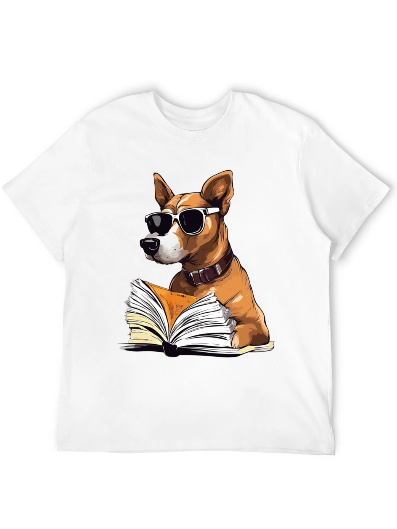 Cool Dog Reading T-Shirt - Book Lover Tee