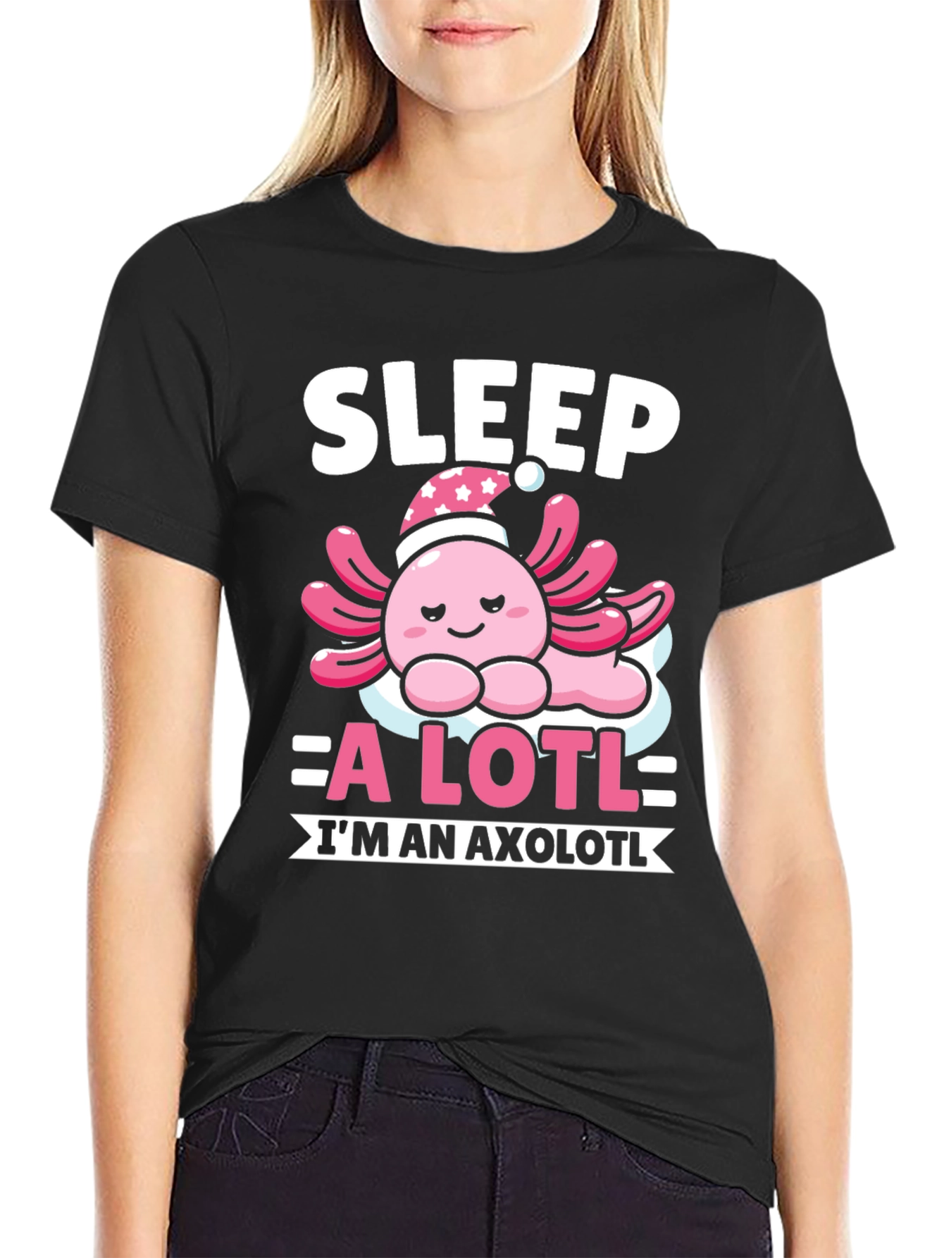 Sleep A Lotl Axolotl T-Shirt