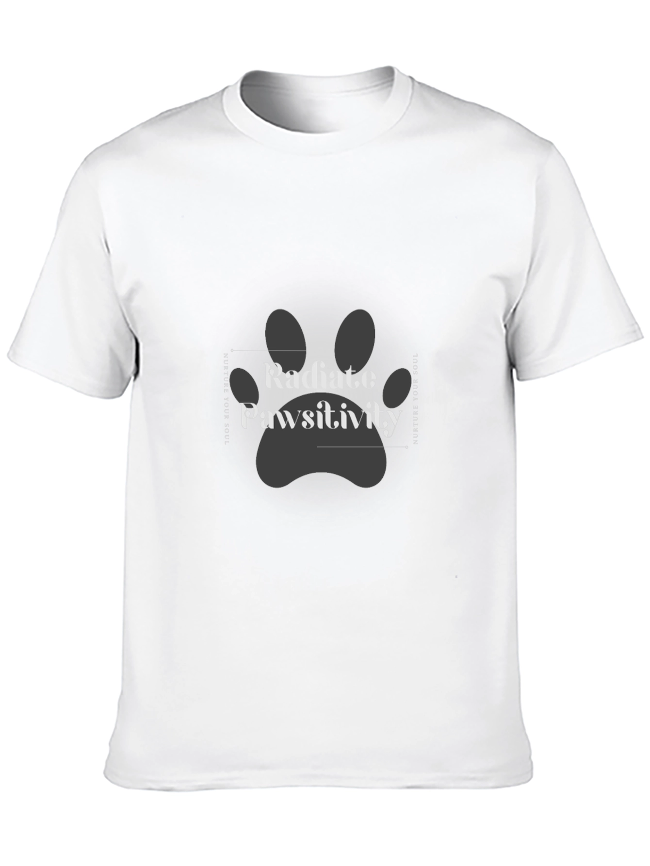 Radiate Pawsitivity Graphic Tee - Unisex Black T-Shirt