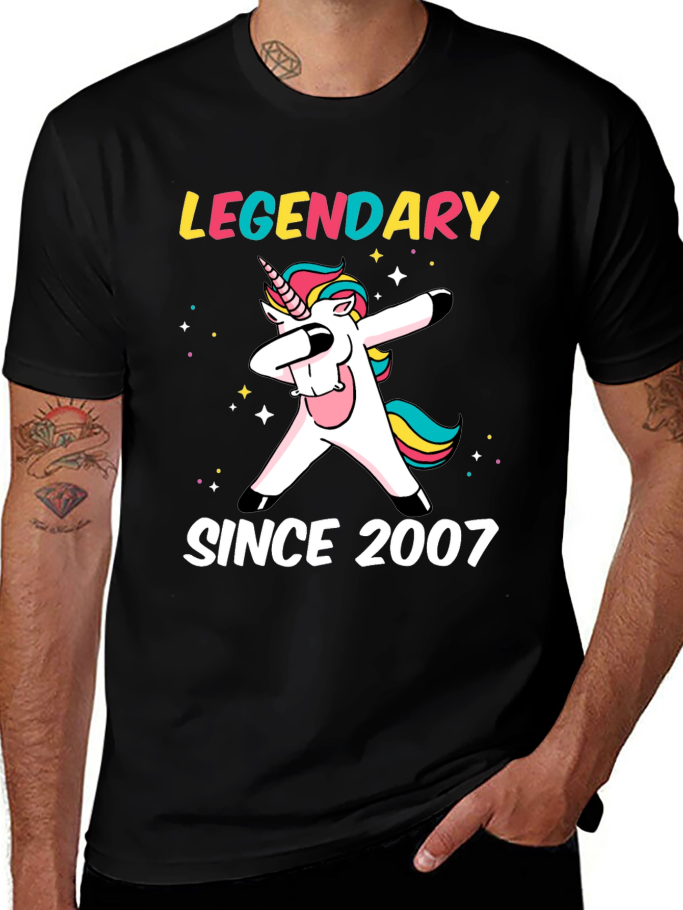 Legendary Since 2007 Dabbing Unicorn T-Shirt