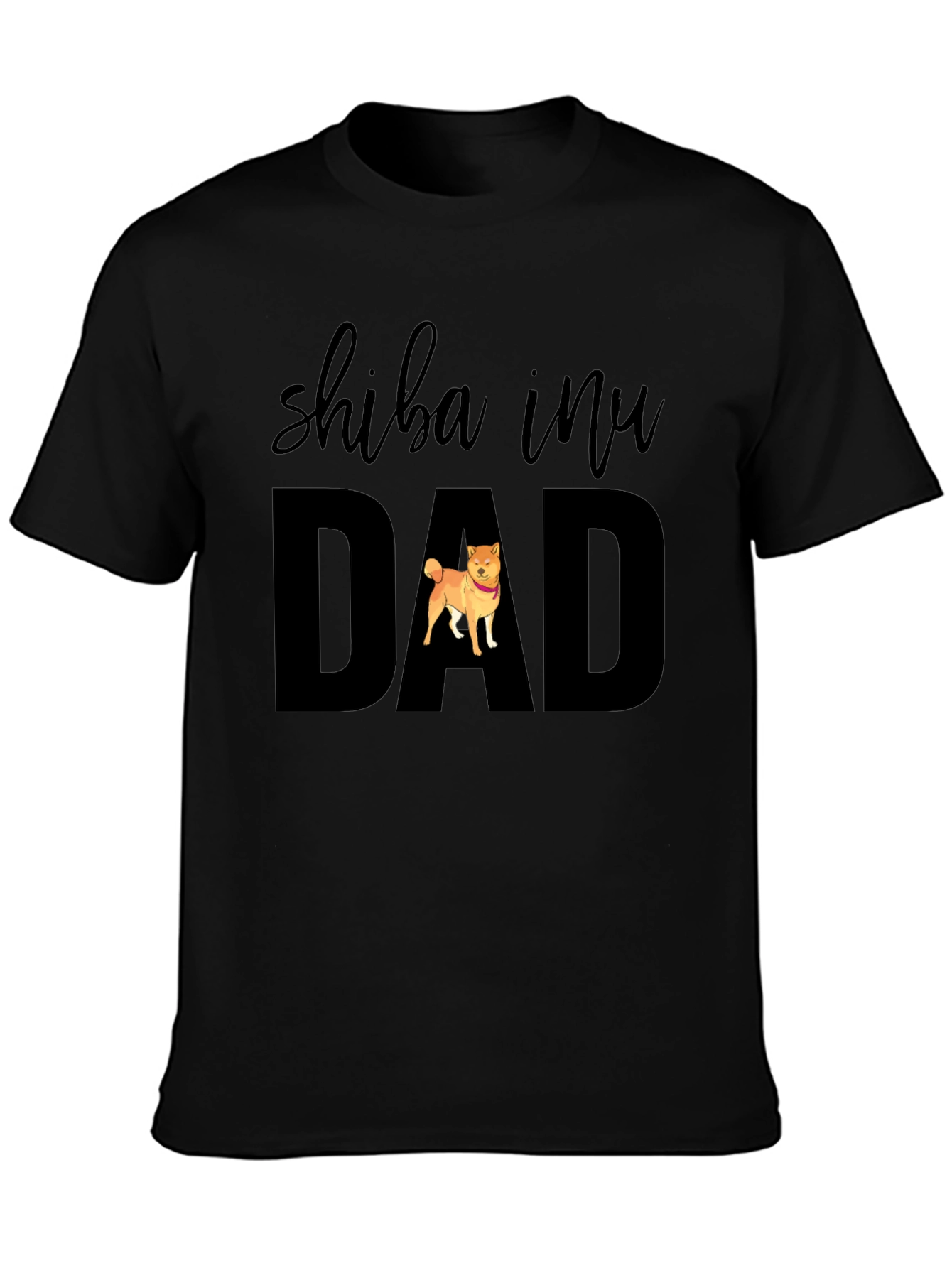Shiba Inu Dad Black T-Shirt - Dog Lover Apparel