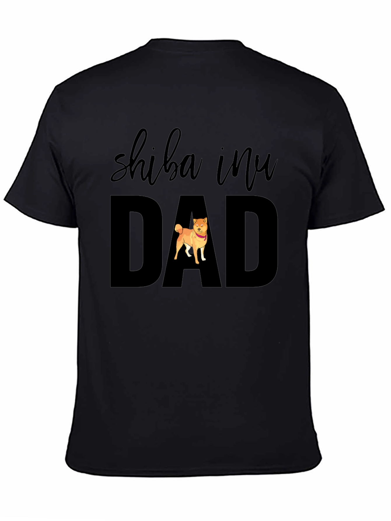 Shiba Inu Dad Black T-Shirt - Dog Lover Apparel