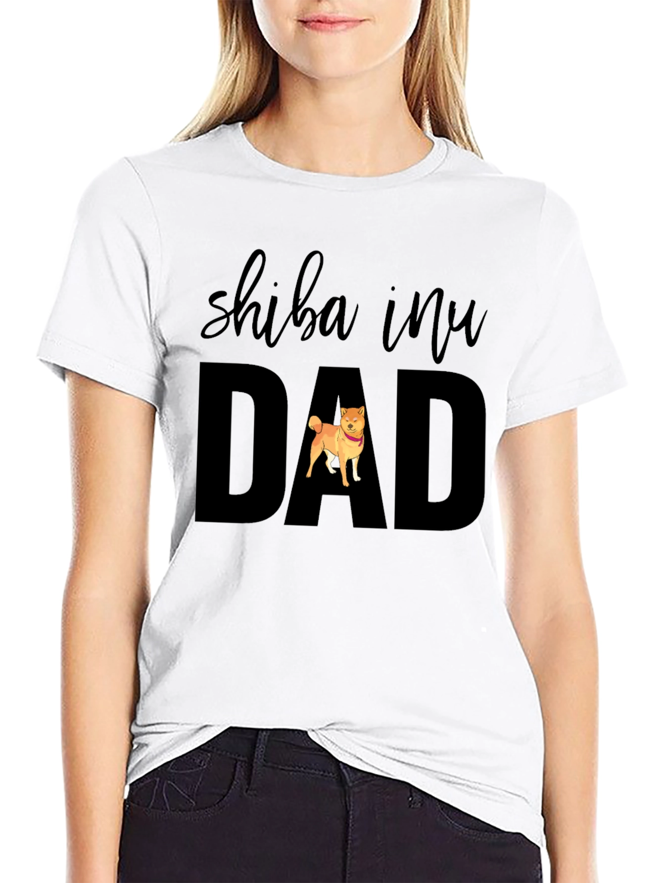 Shiba Inu Dad Black T-Shirt - Dog Lover Apparel
