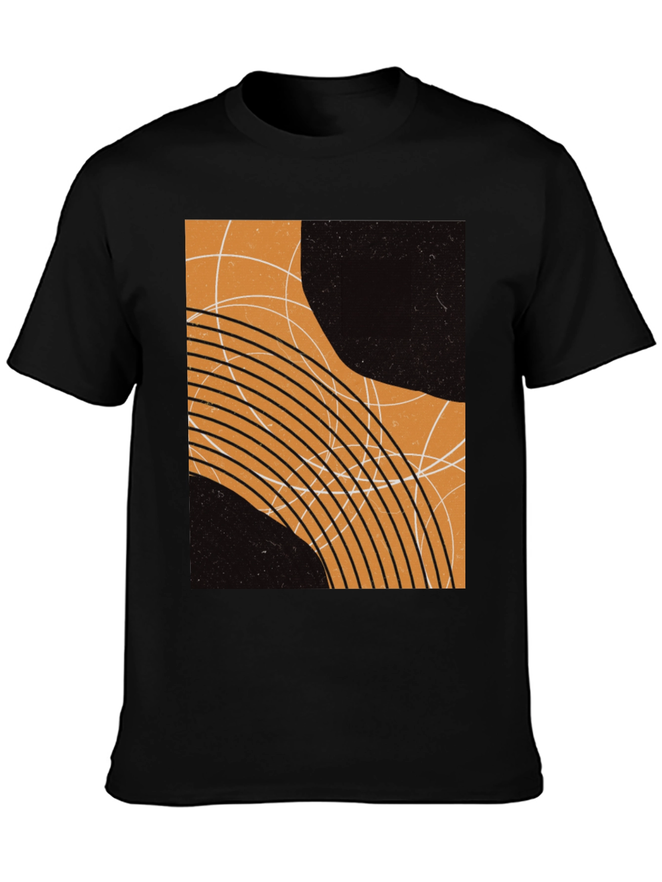 Abstract Graphic Print Black T-Shirt