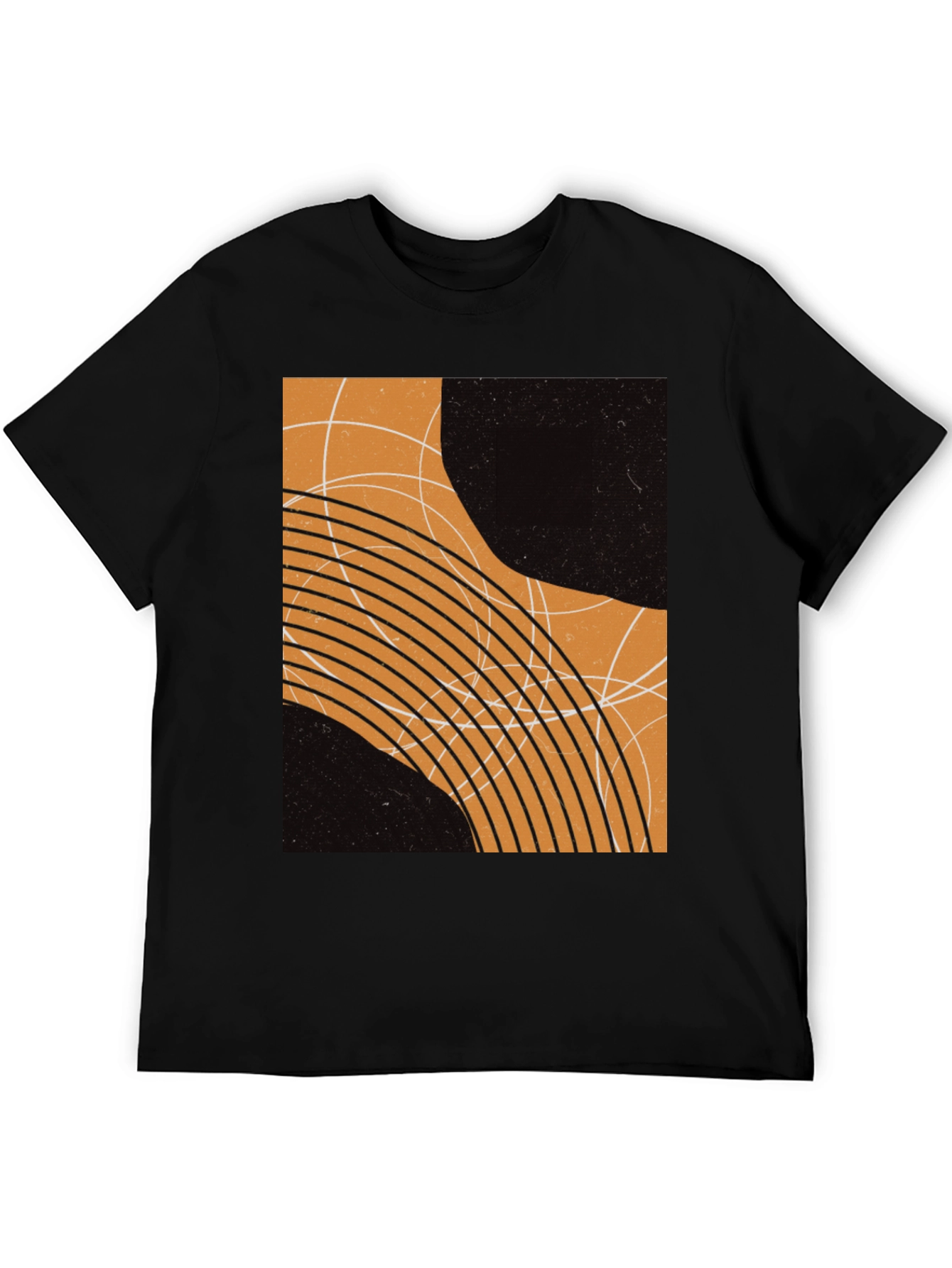 Abstract Graphic Print Black T-Shirt