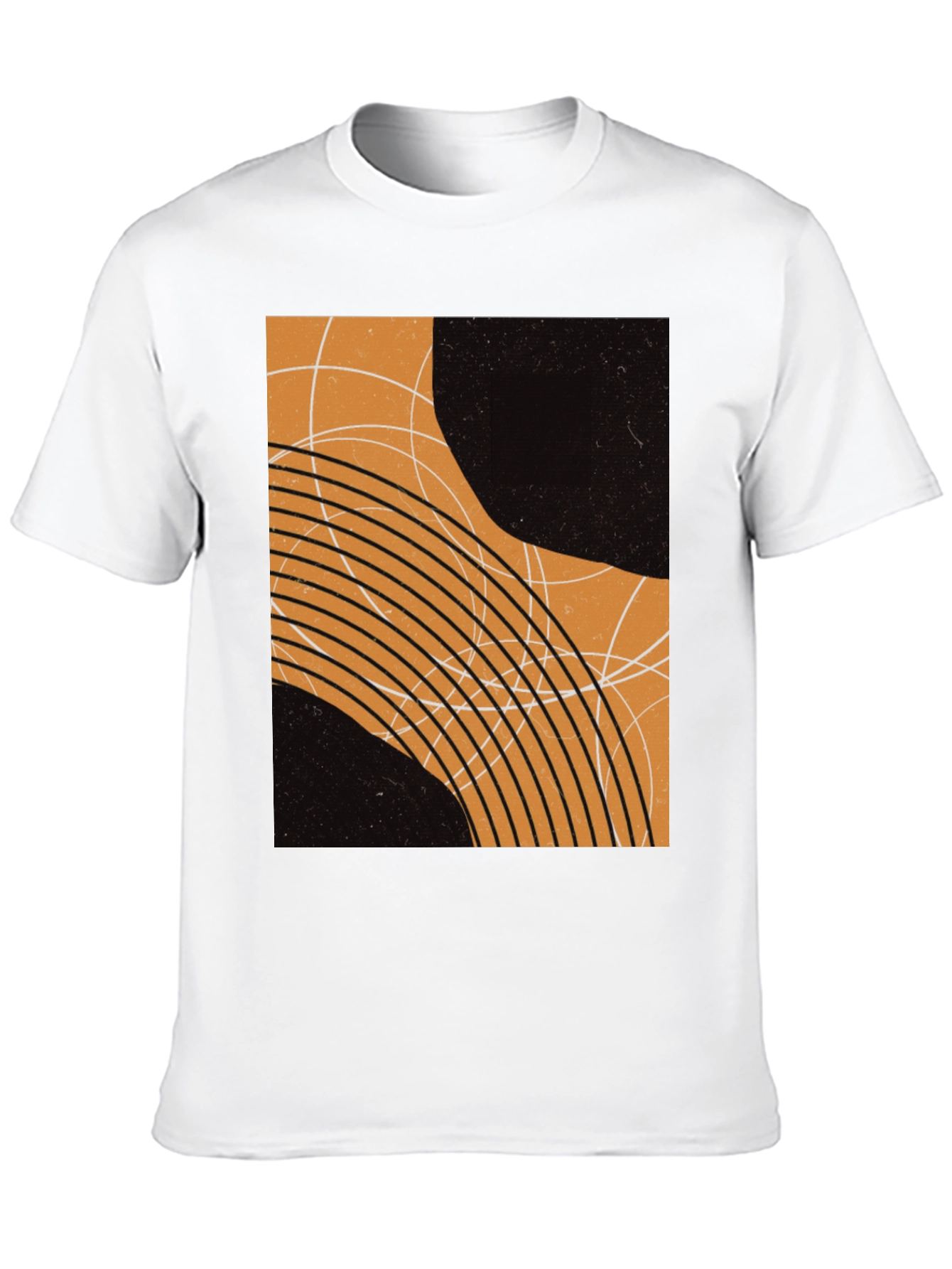 Abstract Graphic Print Black T-Shirt