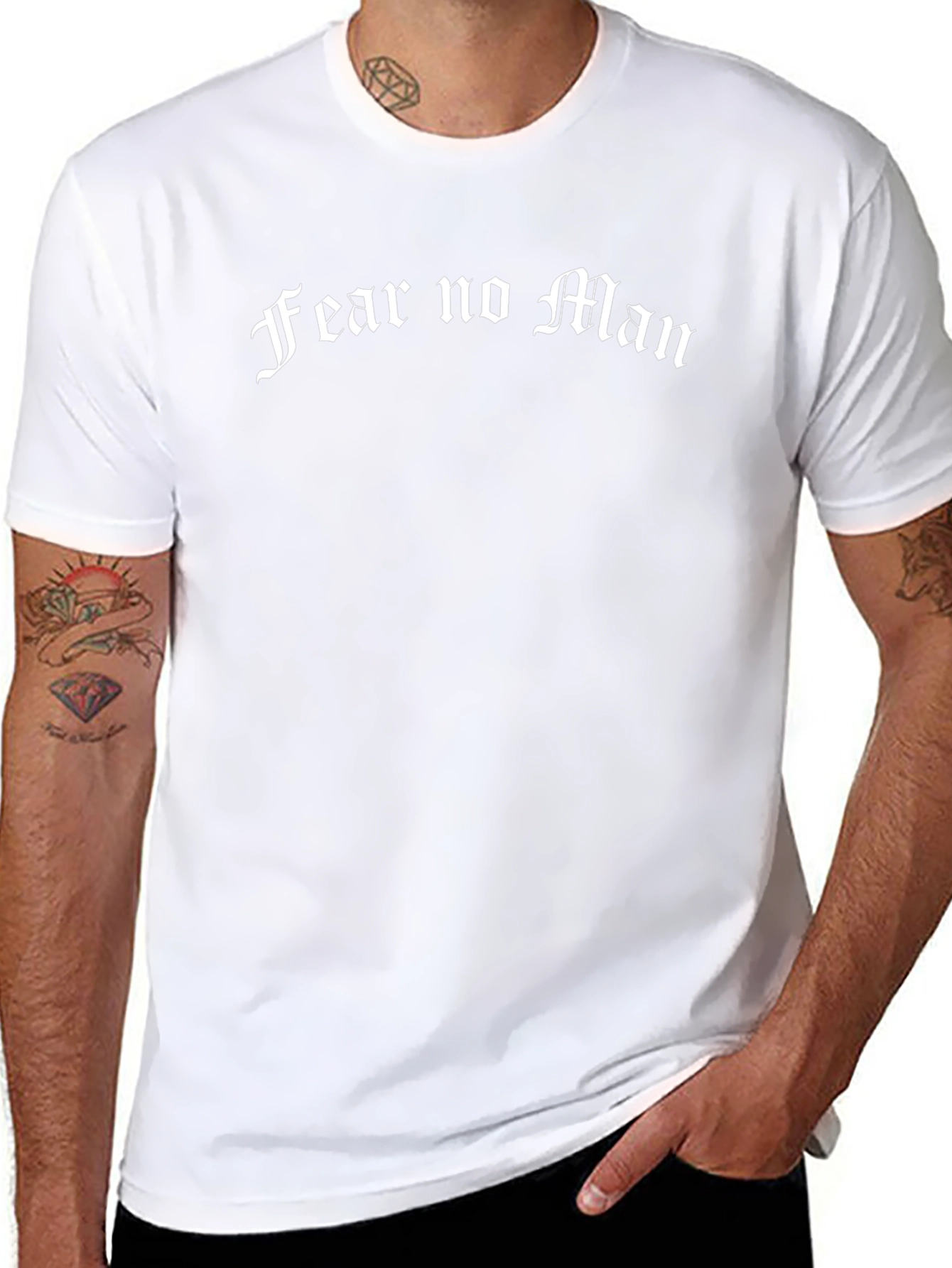 Fear No Man Graphic Black T-Shirt