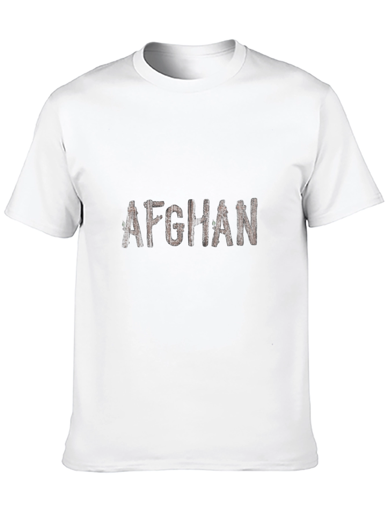 Afghan T-Shirt - Rustic Wood Lettering