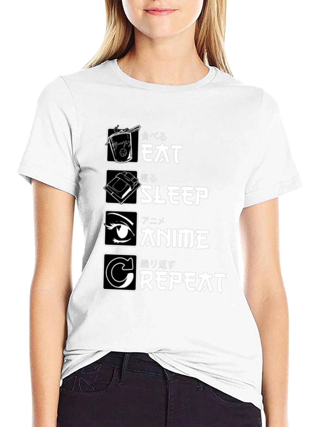Anime Lover T-Shirt: Eat Sleep Anime Repeat