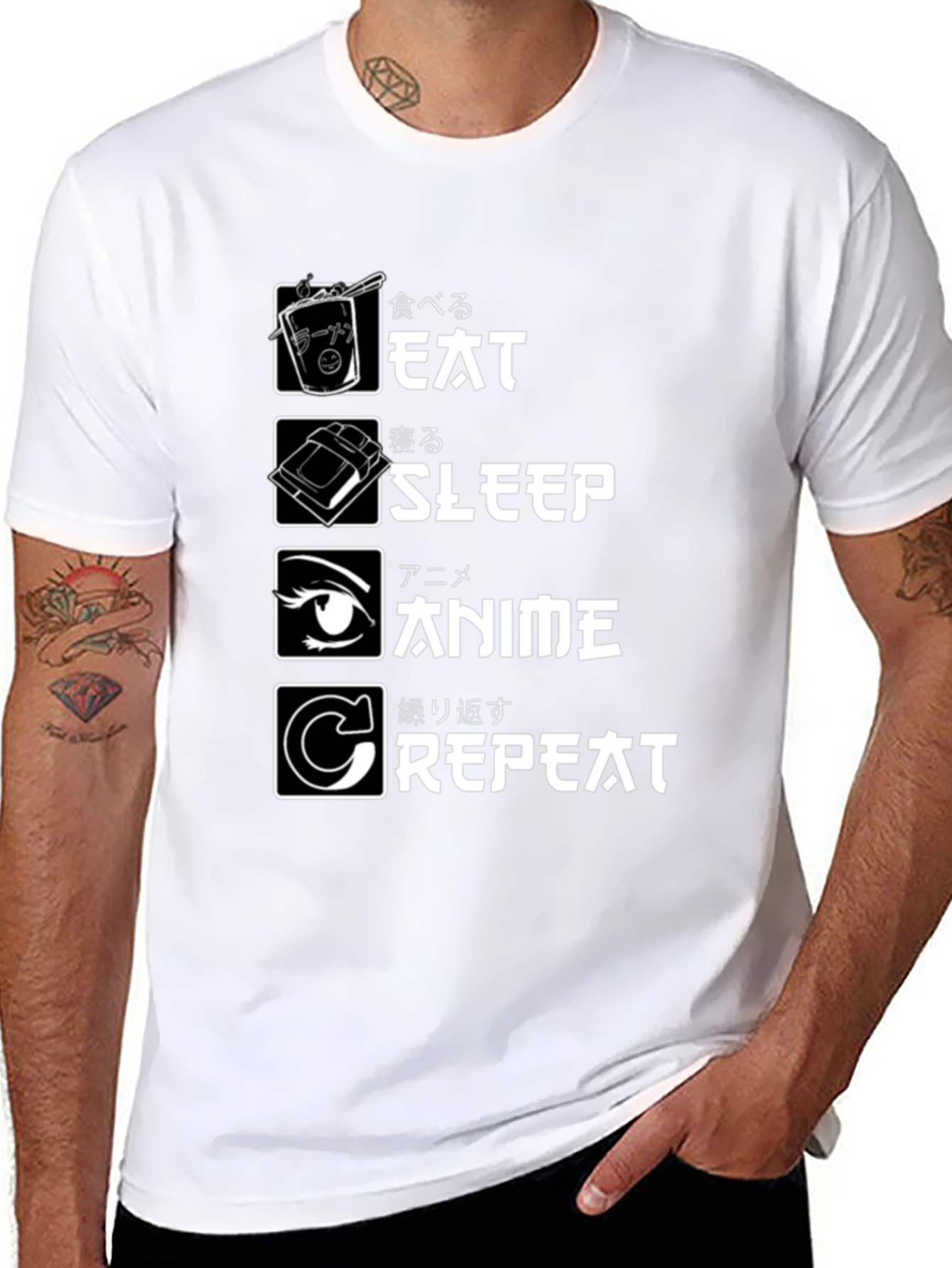 Anime Lover T-Shirt: Eat Sleep Anime Repeat