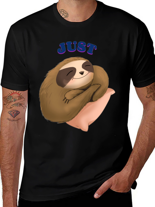 Just Sloth It T-Shirt - Cute & Comfy Black Tee