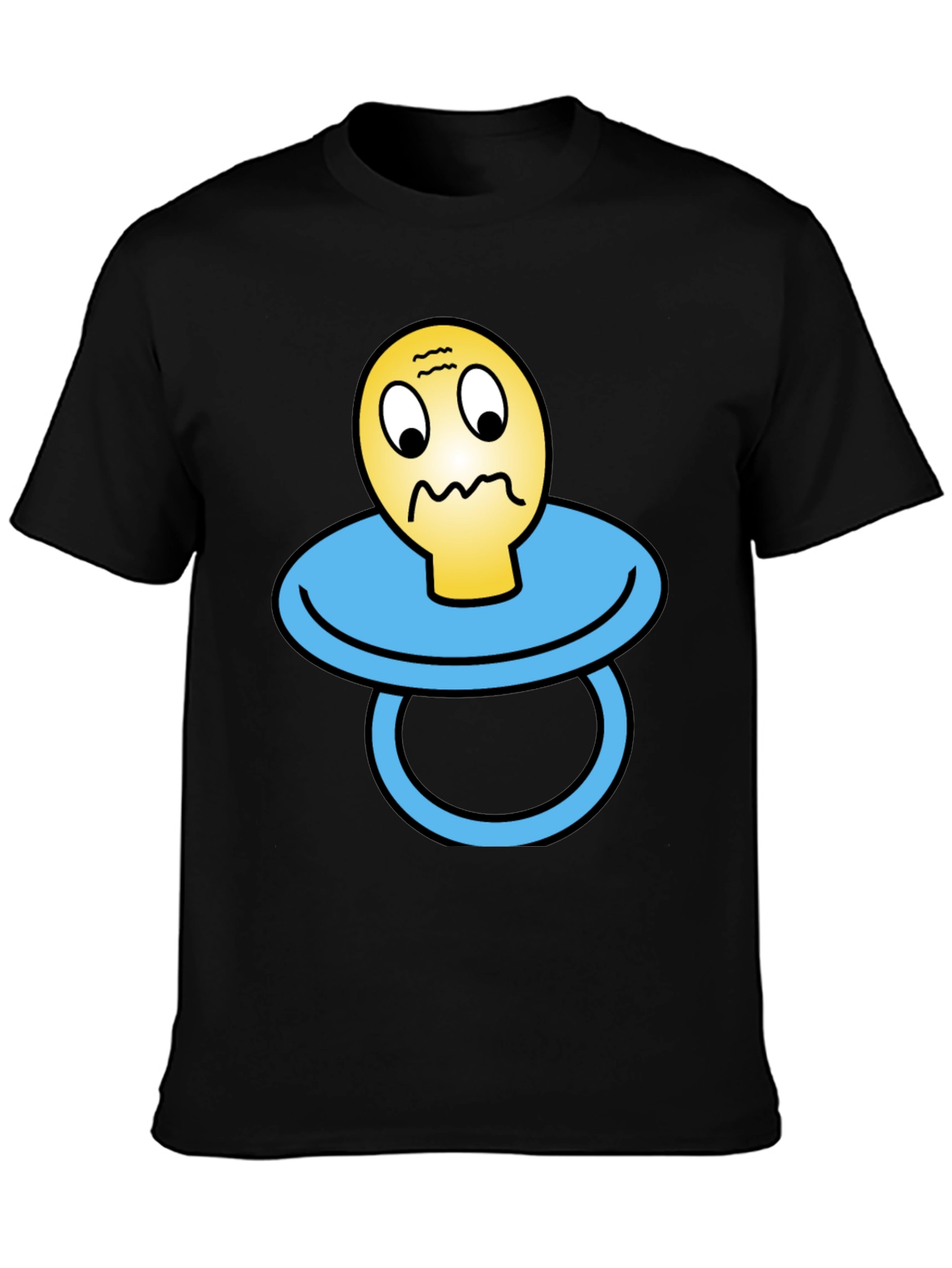 Novelty Pacifier Face Graphic T-Shirt