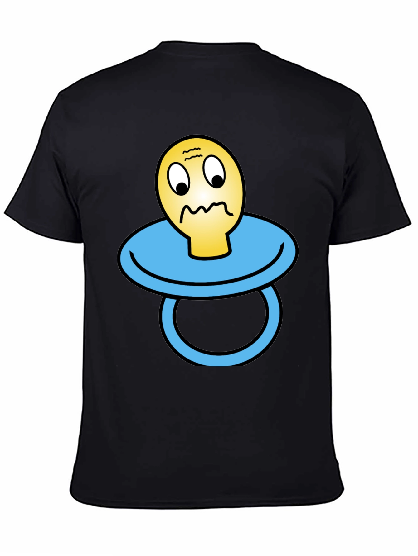 Novelty Pacifier Face Graphic T-Shirt