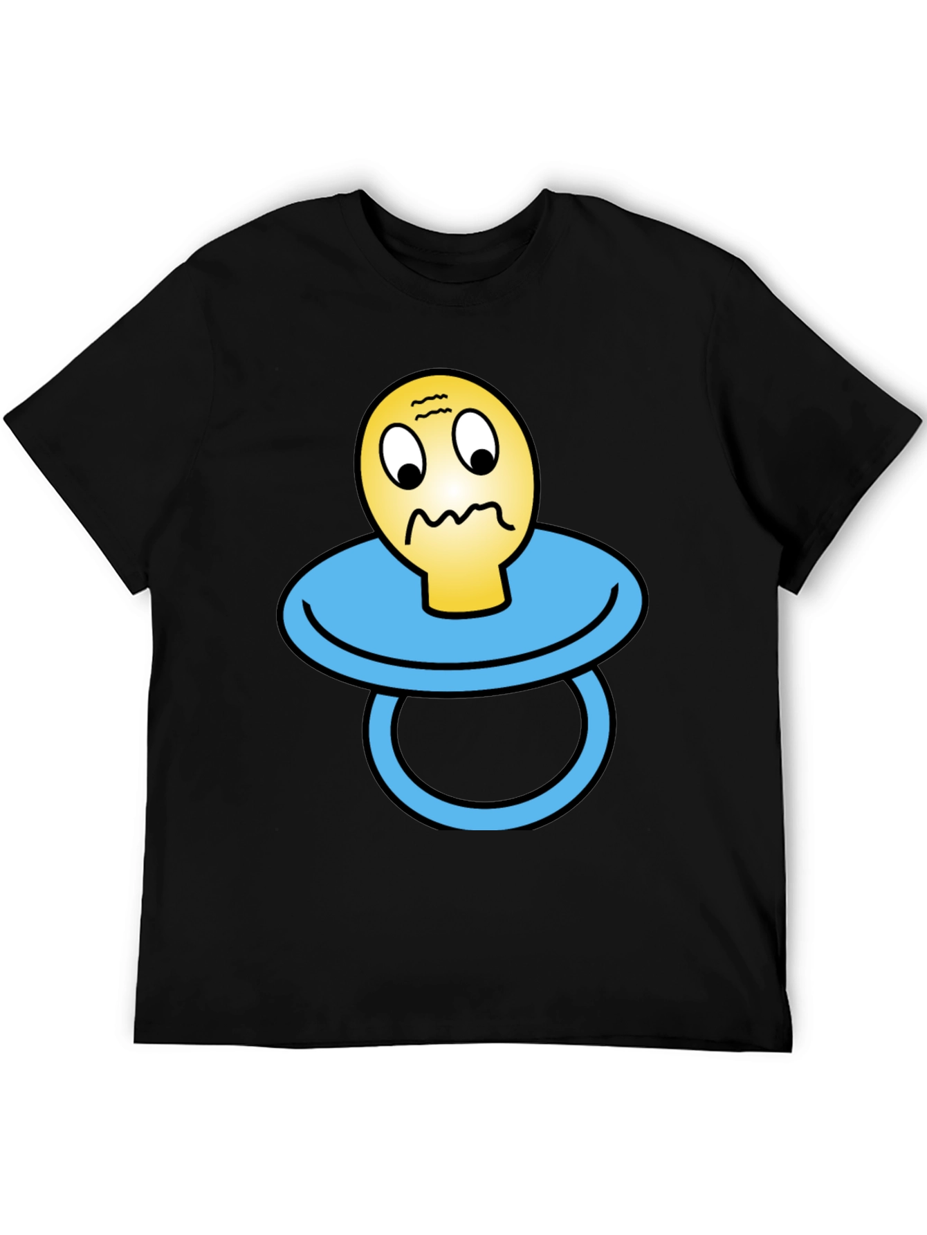 Novelty Pacifier Face Graphic T-Shirt